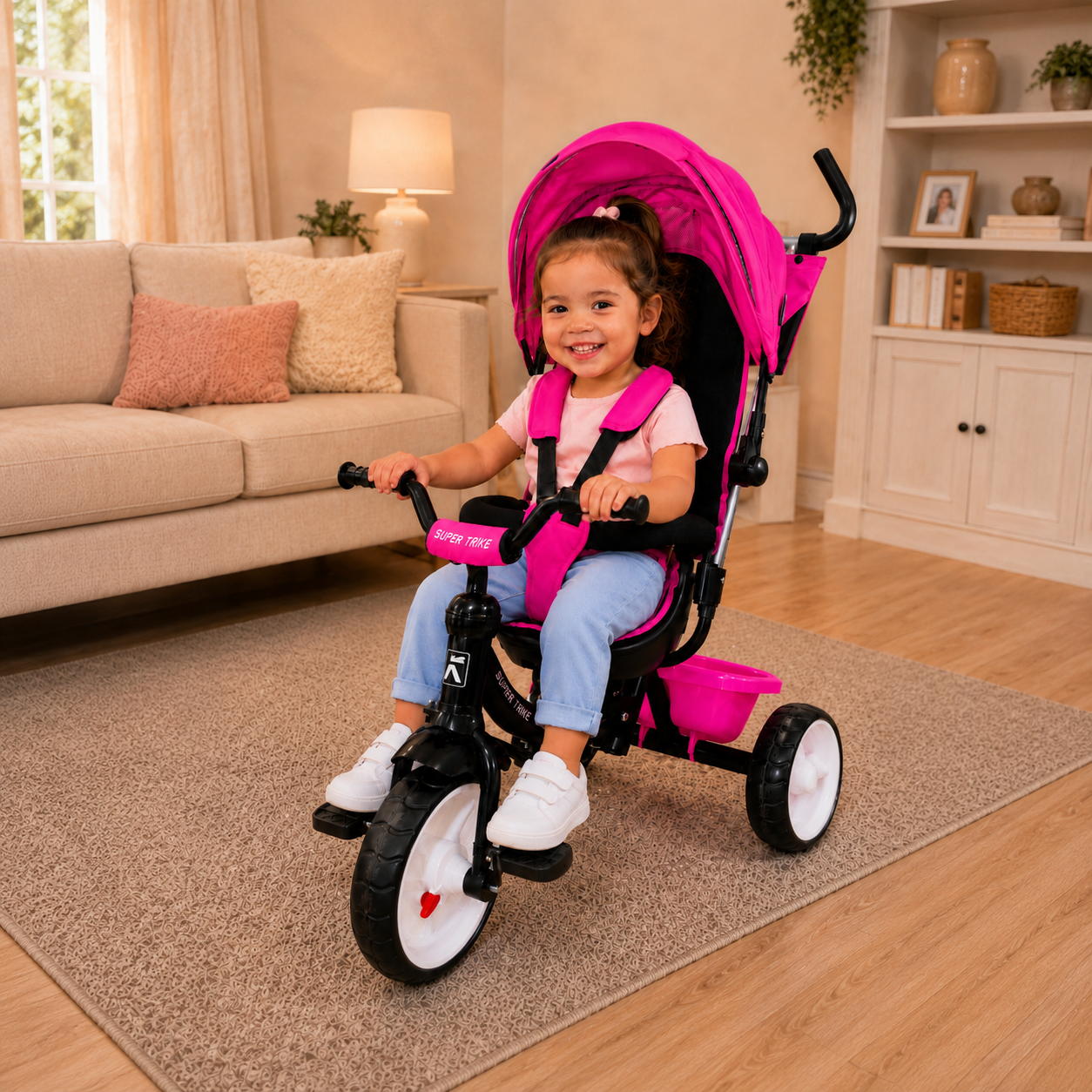Triciclo Paseo Multifuncional con Asiento 360º Amortiguador