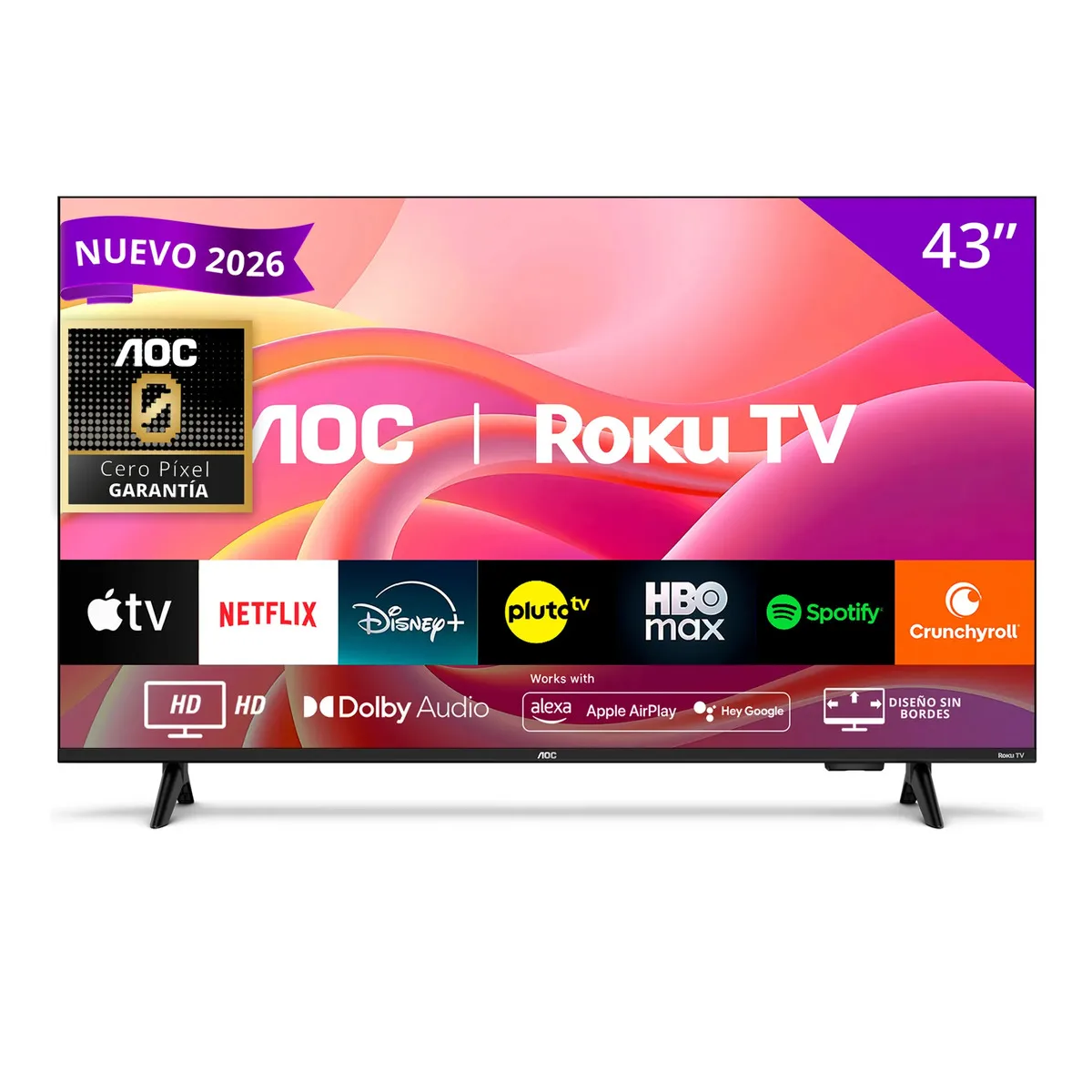 Smart TV AOC 43S5155 43" Full HD LED Roku Negro Wi-Fi