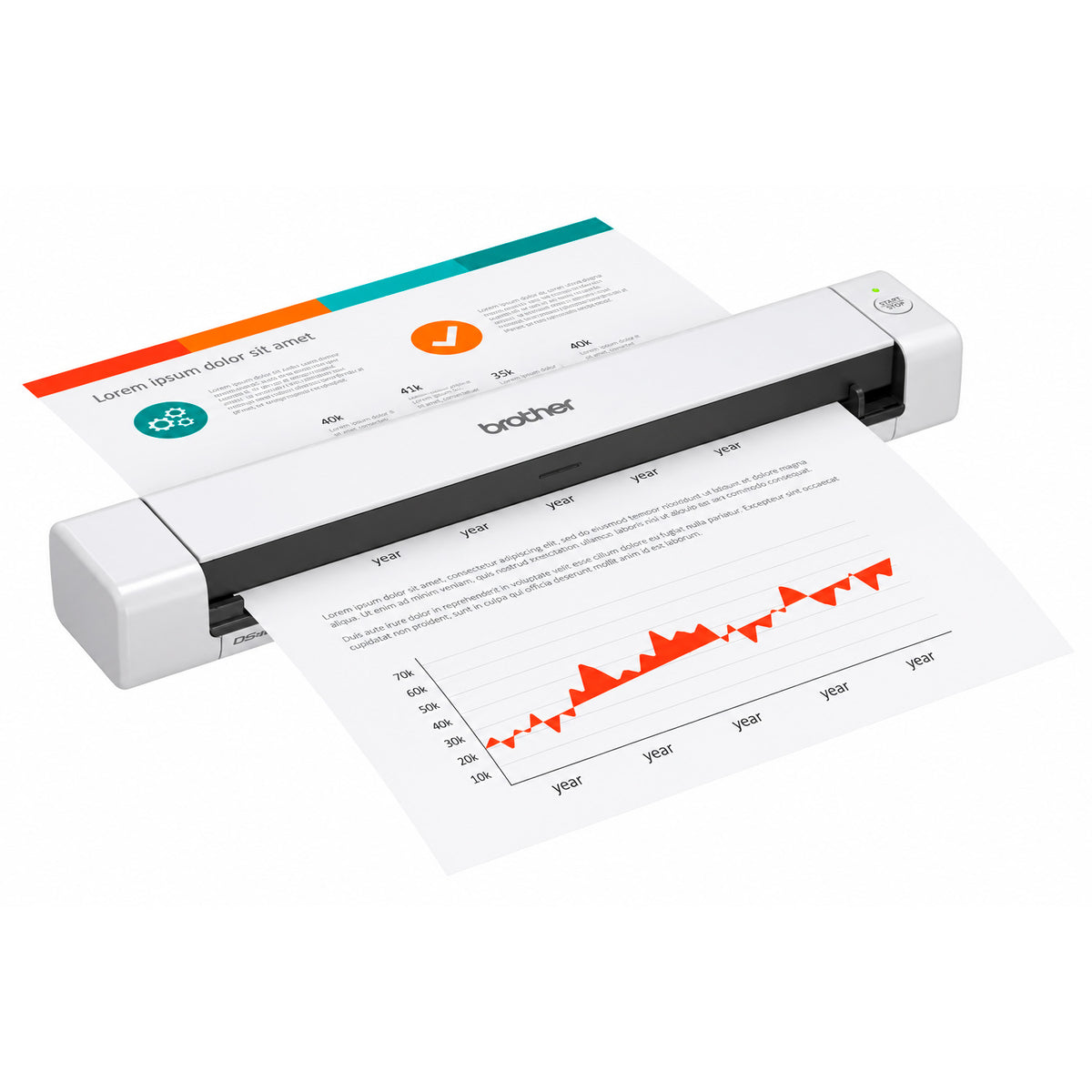 Scanner Portatil Brother DS-640 USB Rapido Compacto Y Ligero