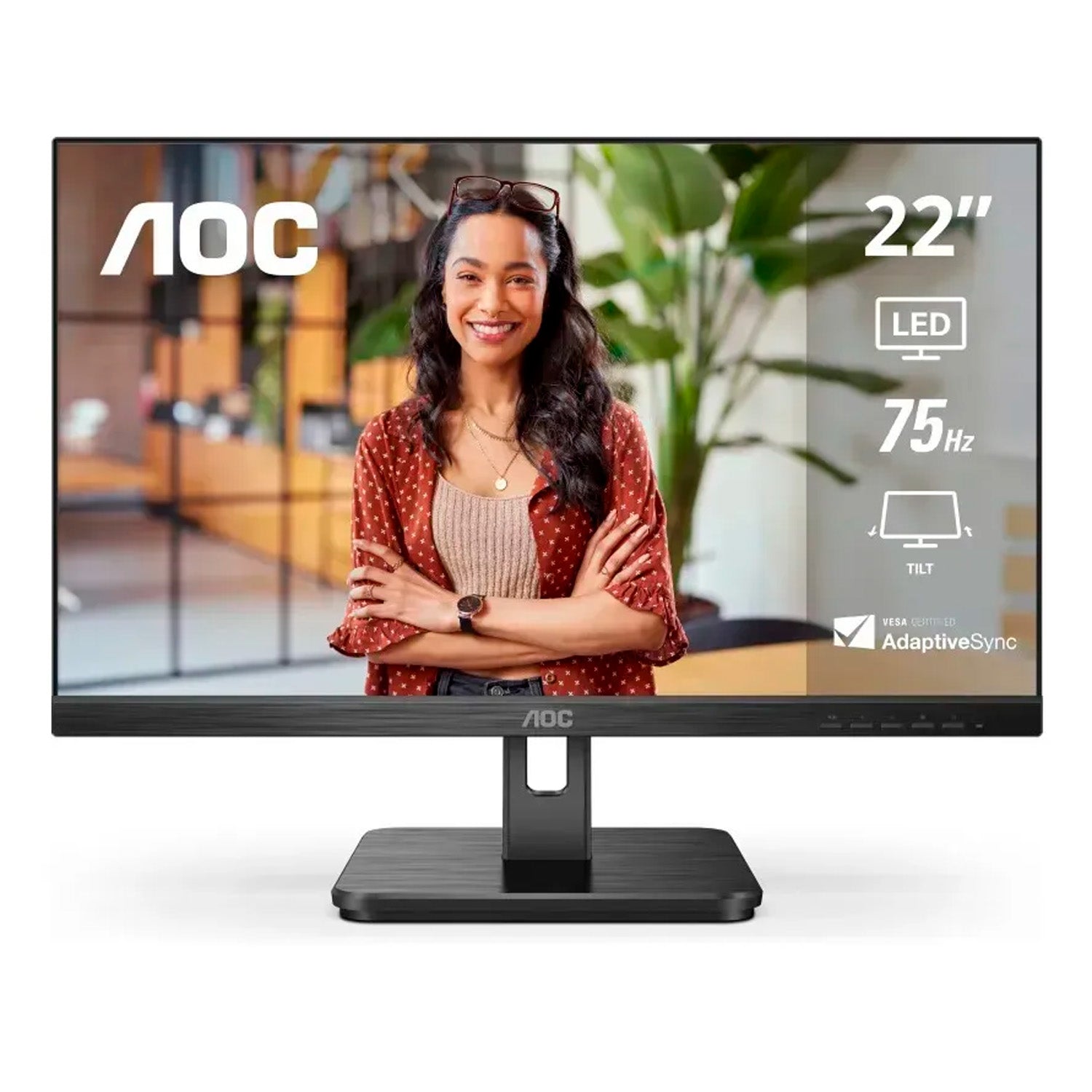 Monitor AOC 22E2HM 22 Pulgadas Full HD VA 75Hz HDMI VGA