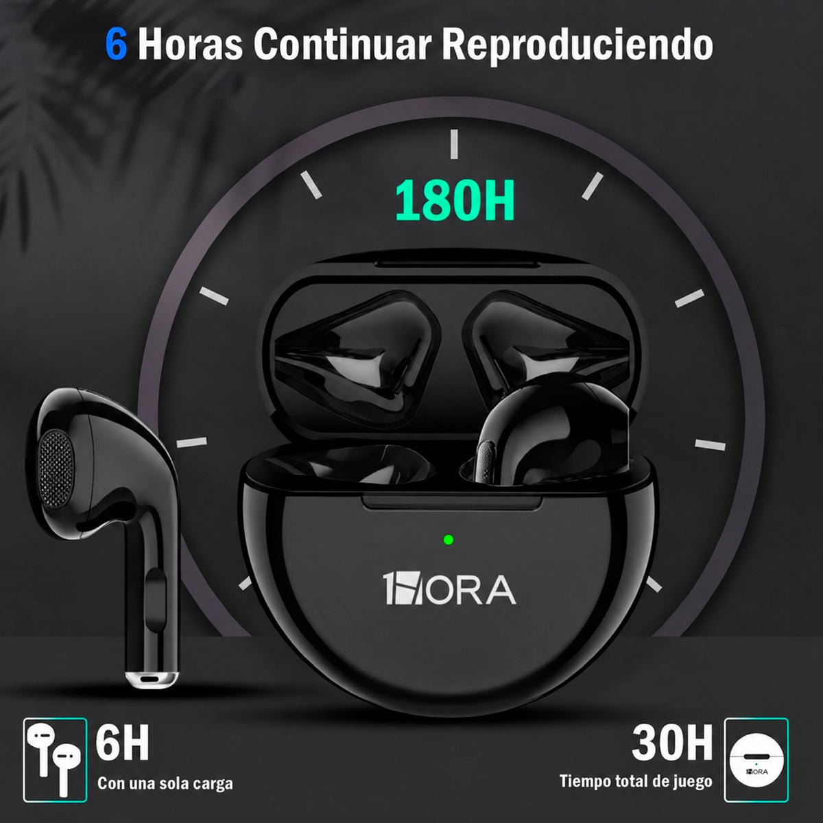 Audífonos Inalámbricos 1Hora AUT119 IPX4 Bluetooth 5.1