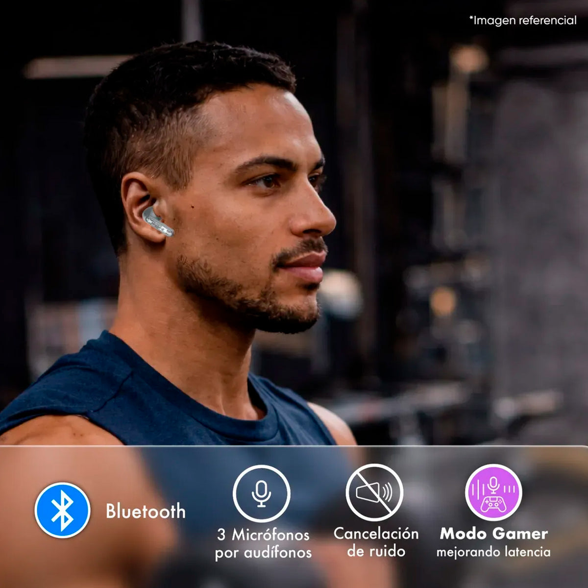 Audífonos Inalámbricos Master-G MGBUDS35G Bluetooth 5.4 TWS ANC con Estuche de Carga