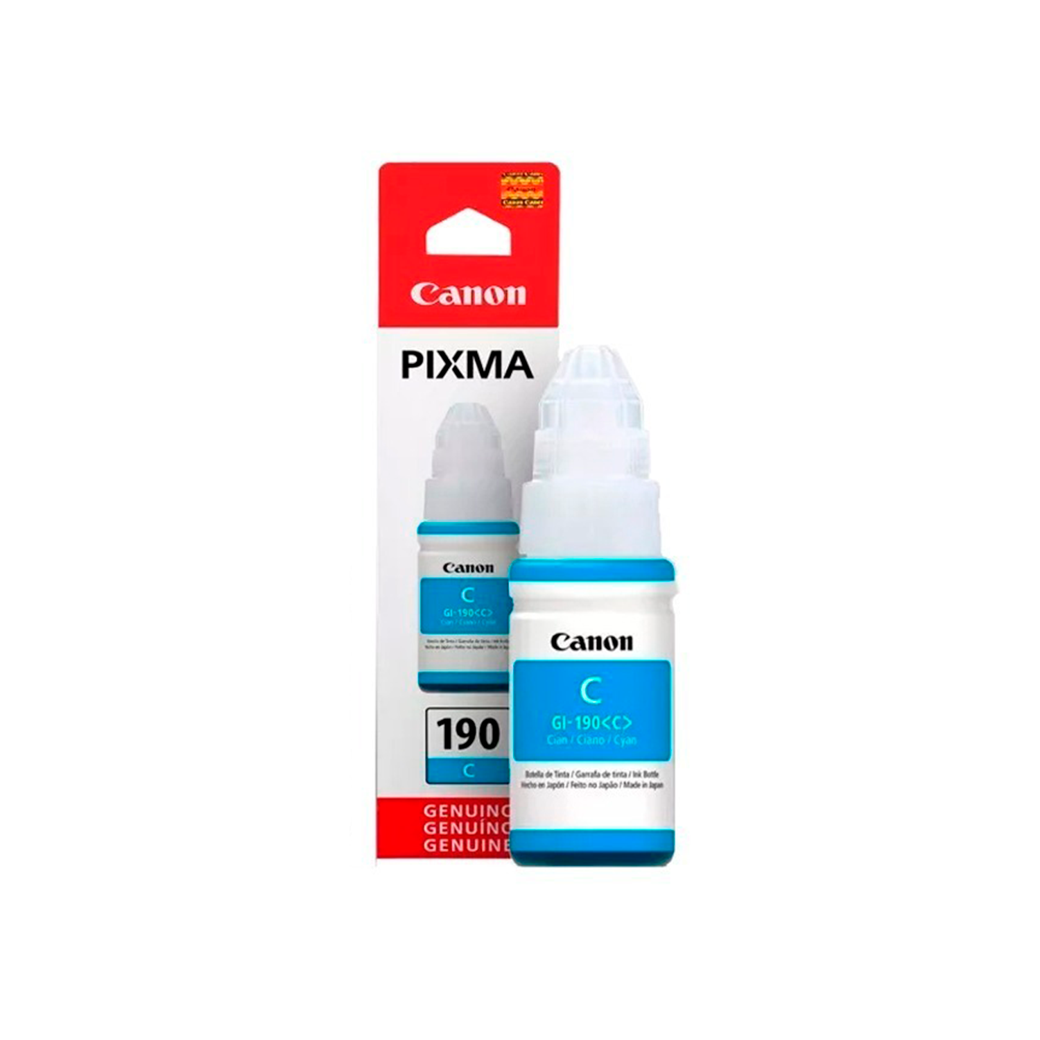 Botella de tinta GI-190 Canon PIXMA Cyan 70 ML