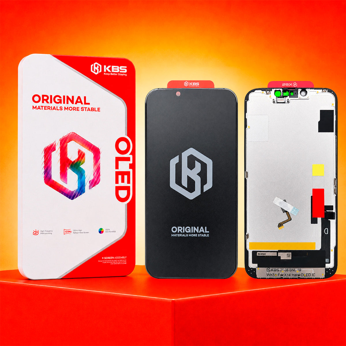Pantalla Para iPhone 14 KBS Hard Oled Flicker-Free IC 90 Hz