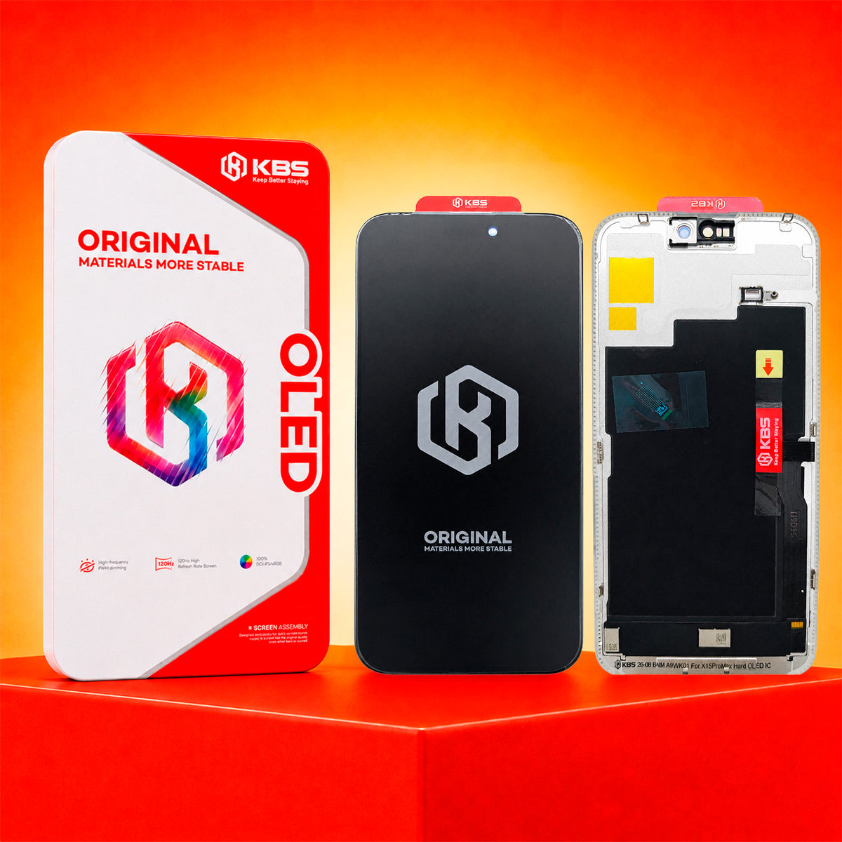 Pantalla Para iPhone 15 Pro Max KBS Hard Oled IC 120 Hz