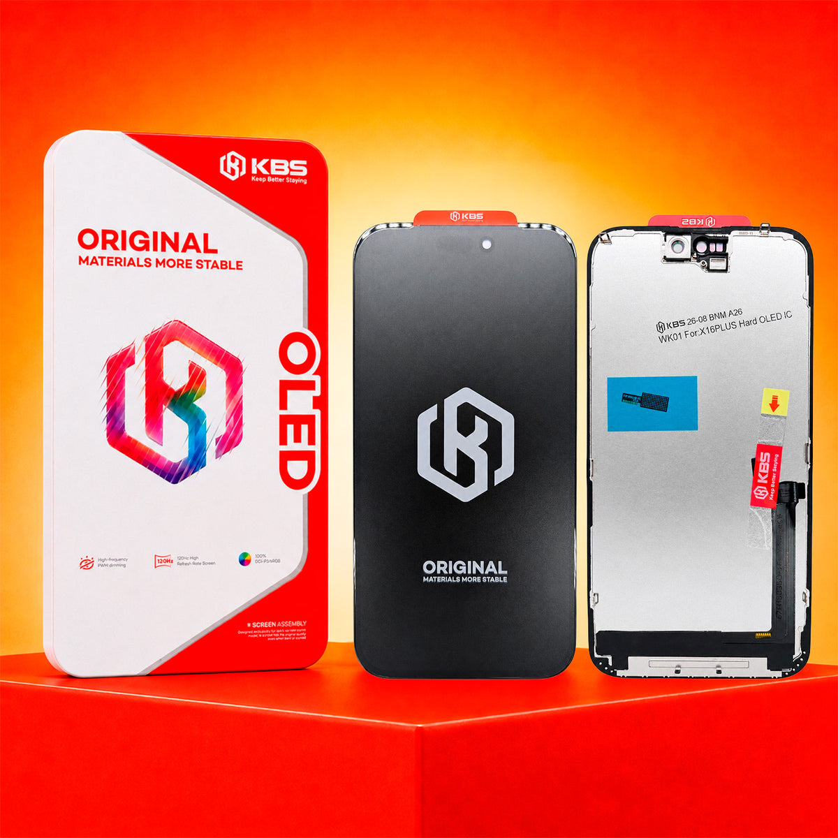 Pantalla Para iPhone 16 Plus Kbs Hard Oled Dimming IC 120 Hz