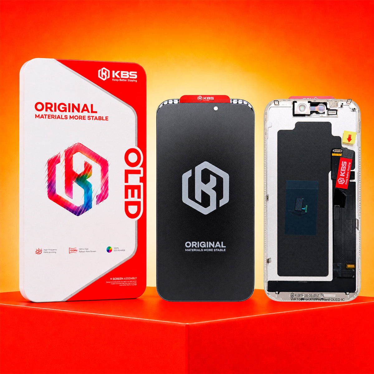 Pantalla Para iPhone 17 Pro Kbs Hard Oled Dimming IC 120 Hz