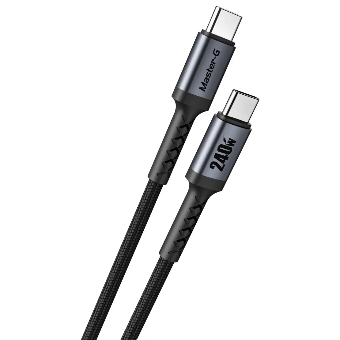 Cable Tipo C a USB-C 240W Carga Rápida 2M Master-G Antinudos