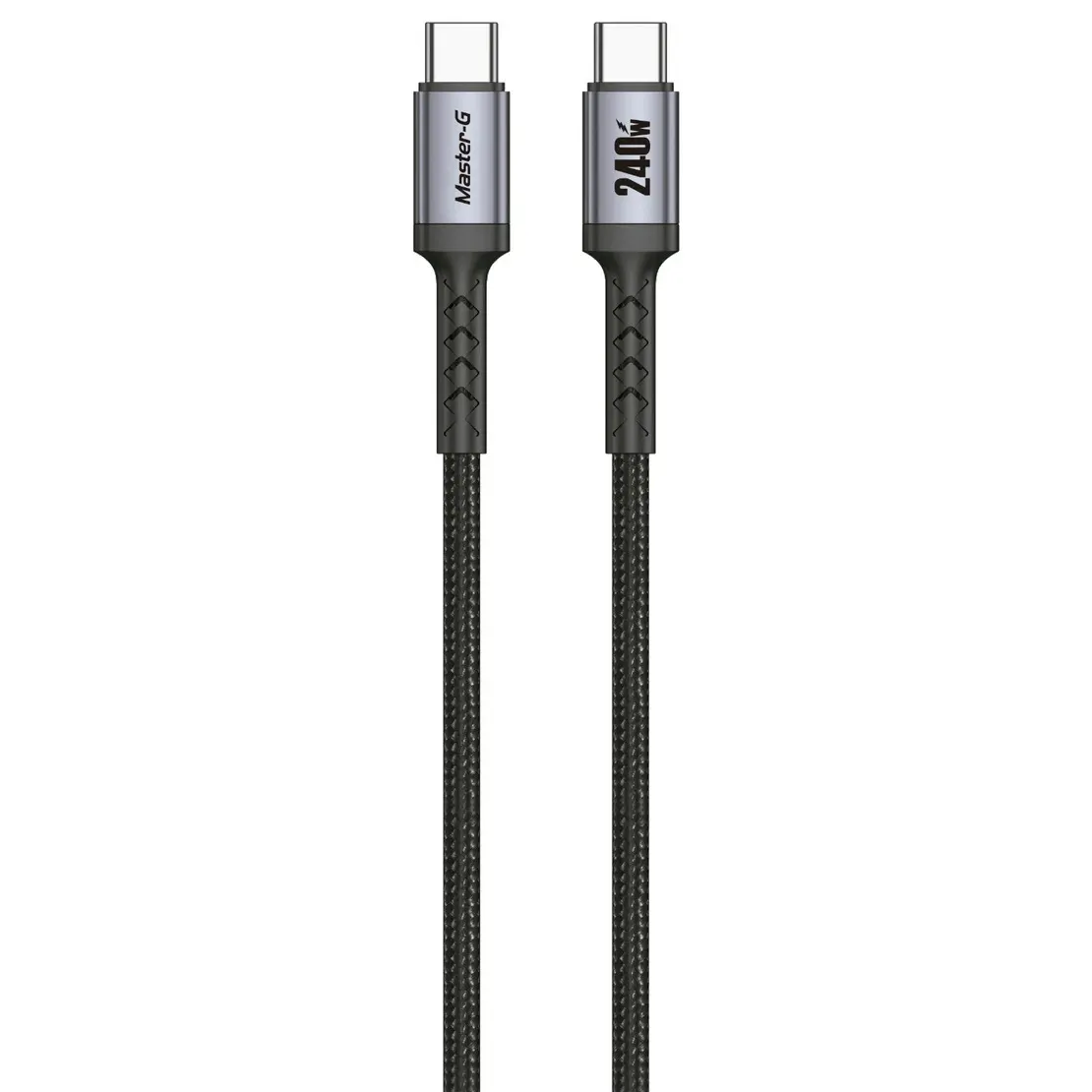 Cable Tipo C a USB-C 240W Carga Rápida 2M Master-G Antinudos