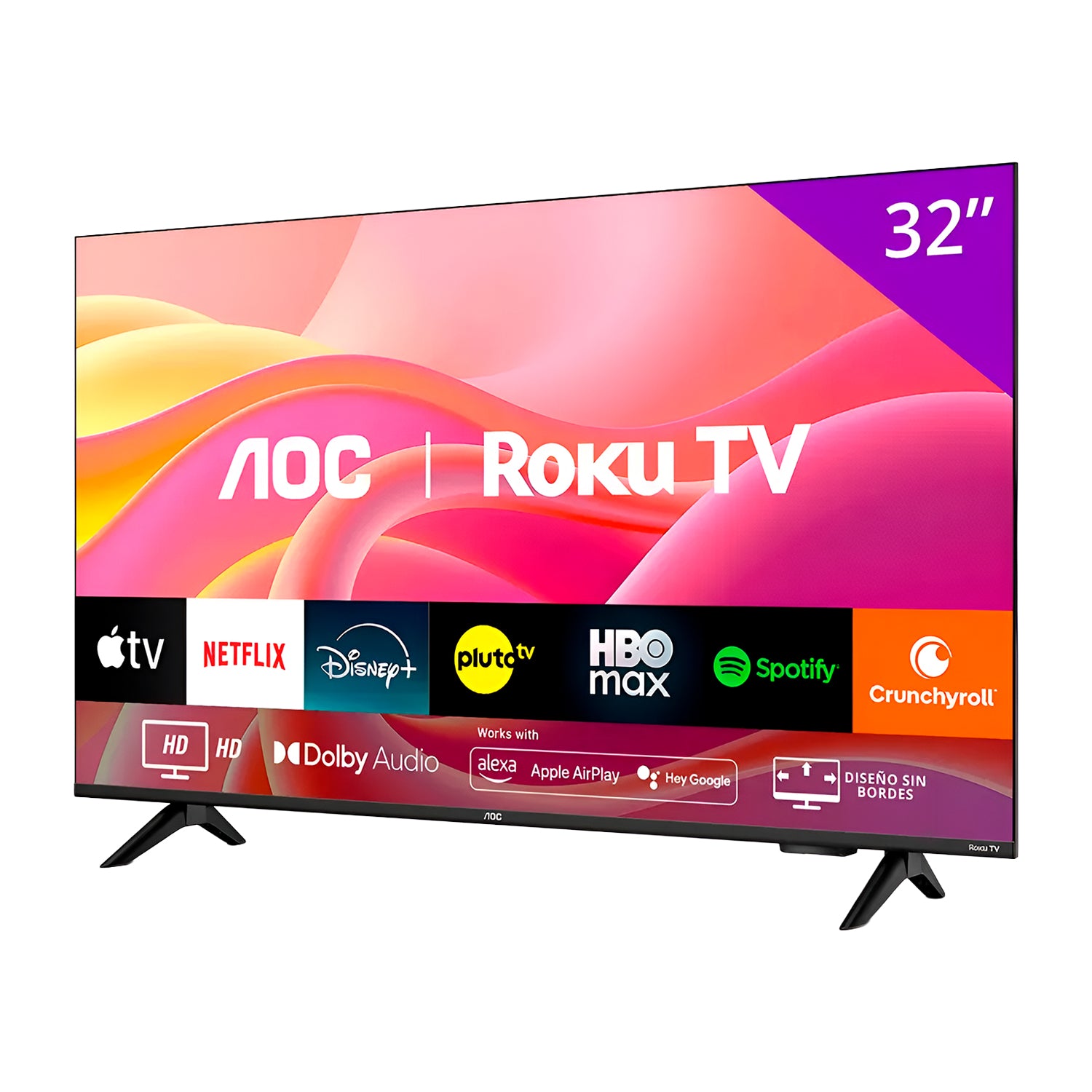 Smart TV 32" AOC Roku TV Series 32S5155 LED HD Wifi HDMI USB