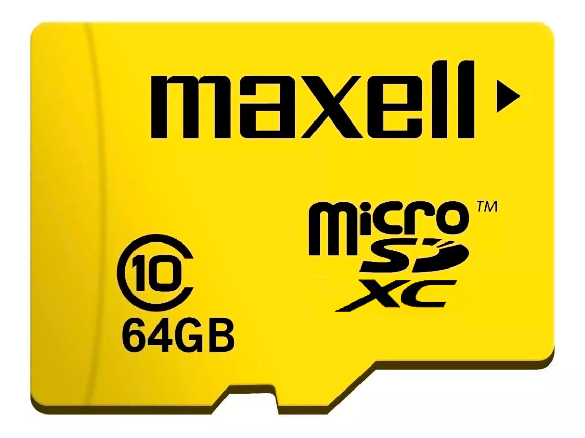 Tarjeta de Memoria MicroSD 64GB Maxell SDXC Clase 10  + Adaptador UHS-1 90MB/s Multiples Usos