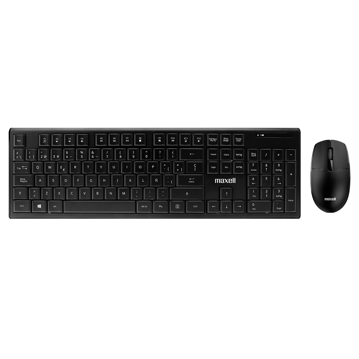 Combo Teclado y Mouse Inalambrico Maxell WKBC-200 USB 2.4GHz Sensor Optico 1000dpi Español