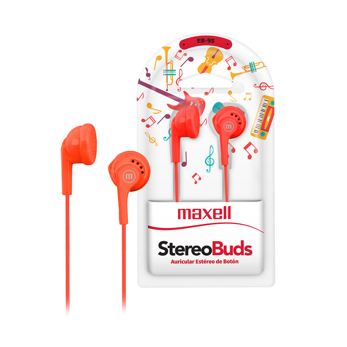 Audifono EB-95 Maxell TRS 3.5mm Stereo Buds In-ear