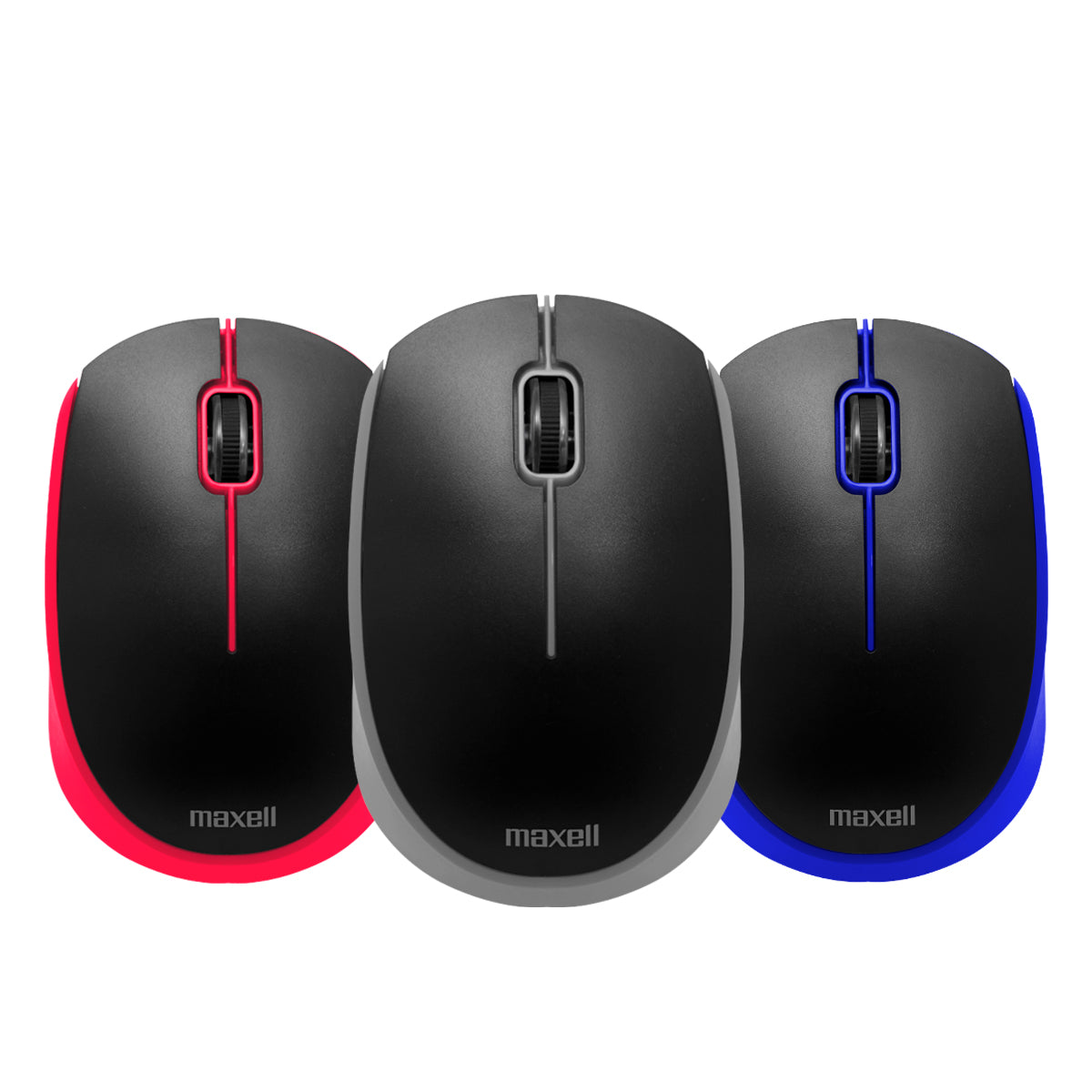 Mouse Inalambrico Maxell MOWL-100 Banda 24GHz Ergonomico Sensor 1200dpi Compatible Windows-Mac