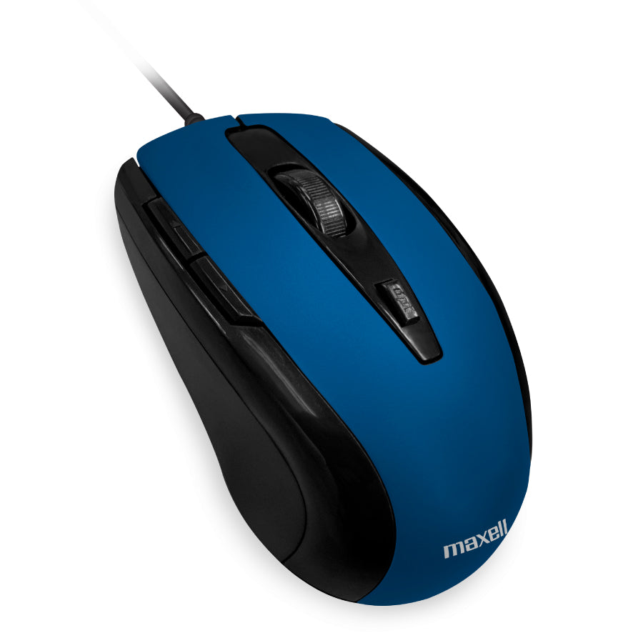 Mouse USB Optical Maxell MOWR-105 Ergonomico 5 btn Cable 150cm Sensor 1600dpi Compatible Windows-Mac