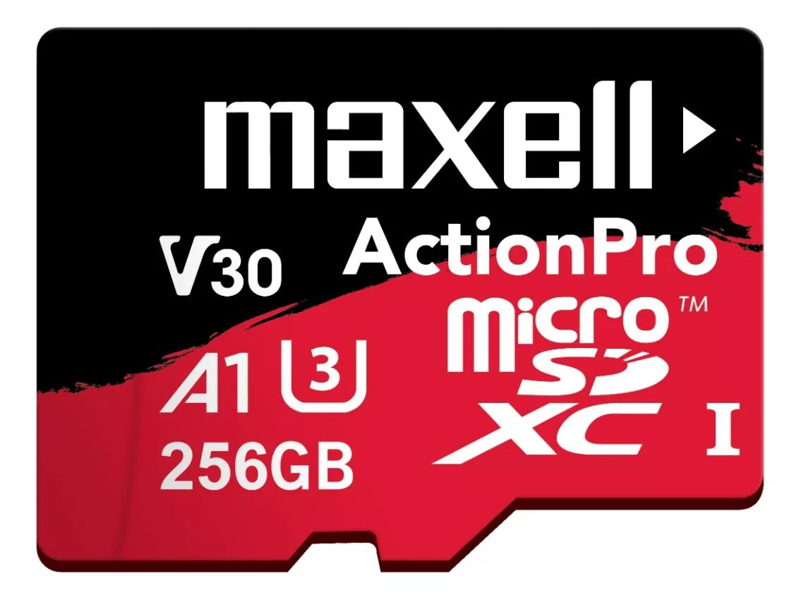 Tarjeta de Memoria MicroSD 256GB Maxell SDXC Clase 10  + Adaptador UHS3 4K 100MB/s Multiples Usos