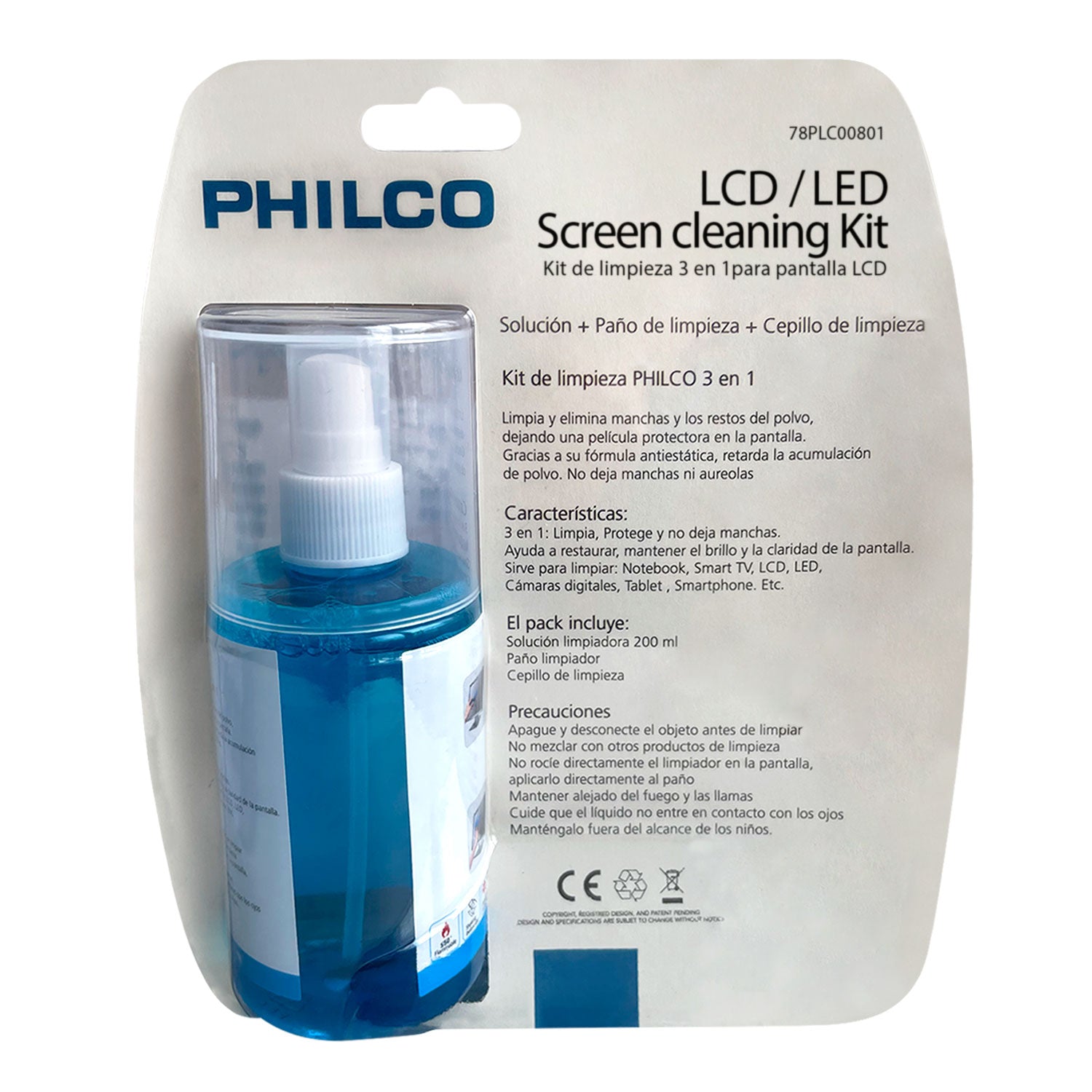 Kit de Limpieza 3 en 1 Philco Pantallas Ps5 200ml 78PLC00801