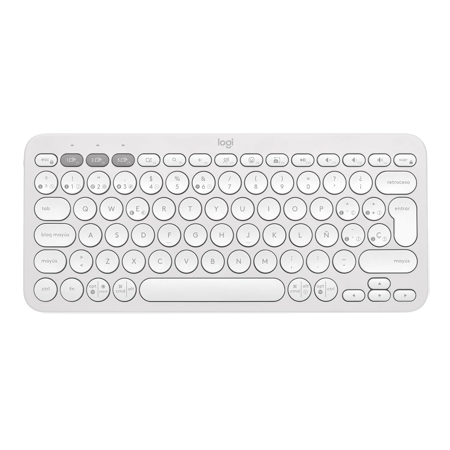 Teclado Bluetooth Logitech Pebble Keys 2 K380S Multidispositivo Teclas Personalizable Español QWERTY