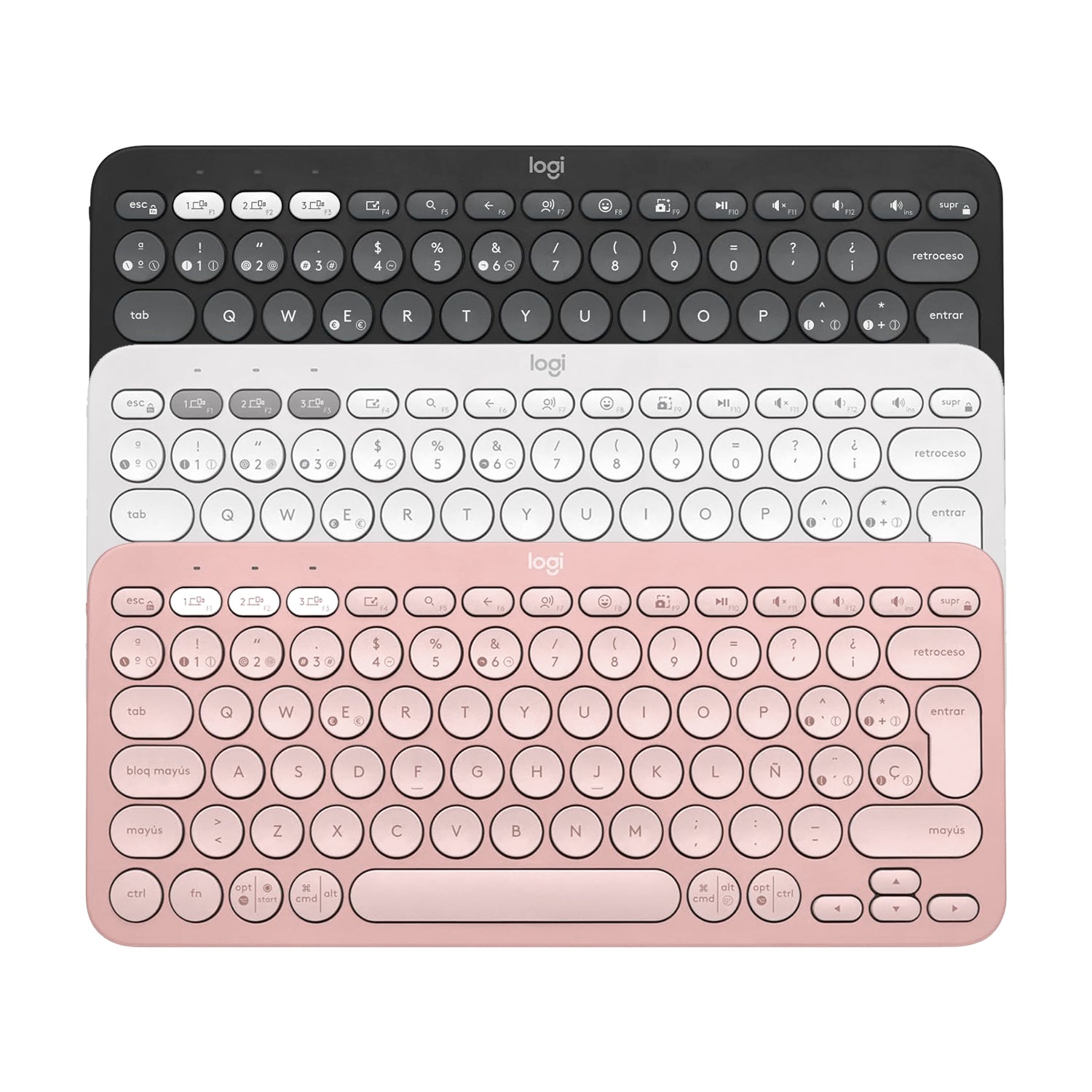 Teclado Bluetooth Logitech Pebble Keys 2 K380S Multidispositivo Teclas Personalizable Español QWERTY