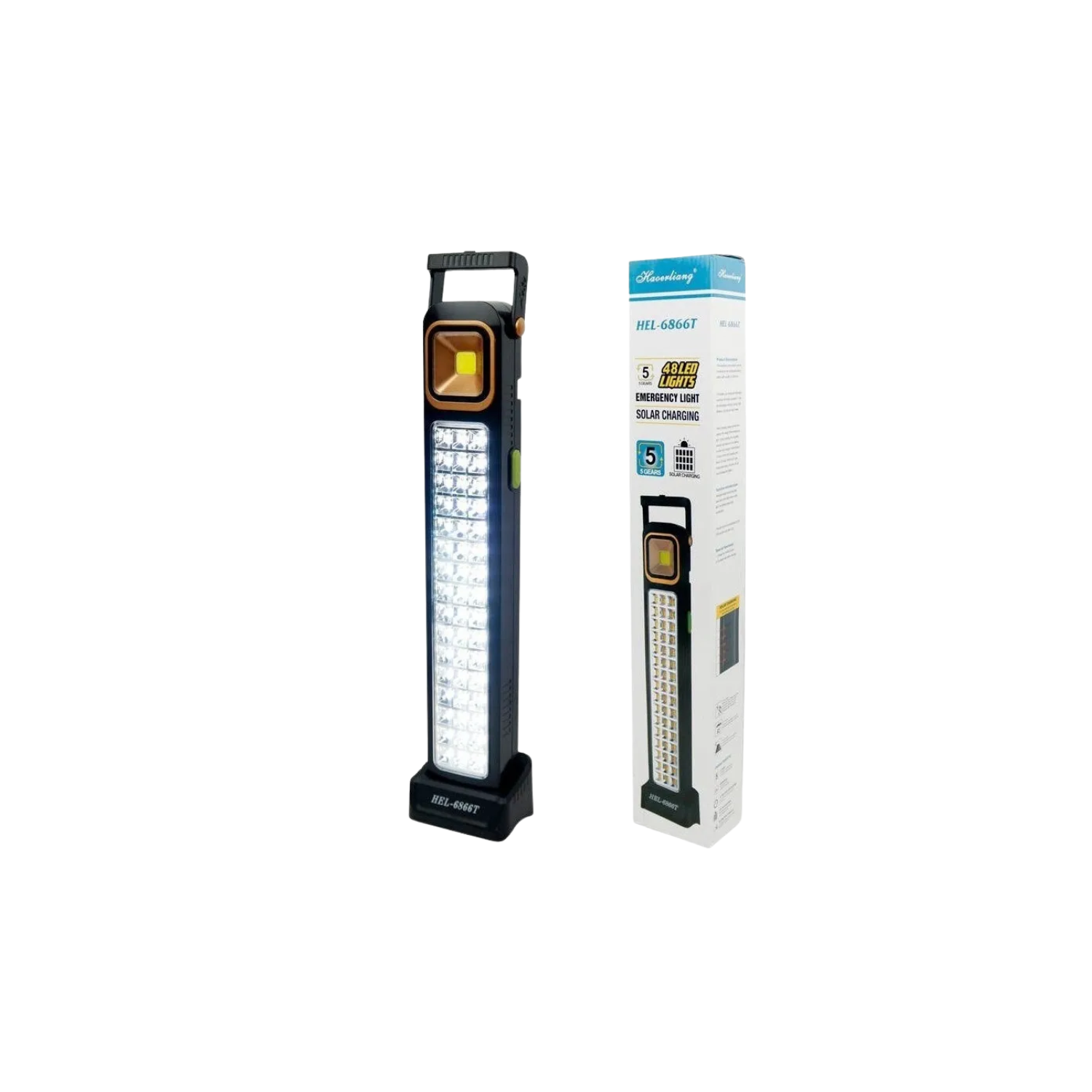 Lampara Emergencia Panel Solar Portatil LED 5 Niveles USB