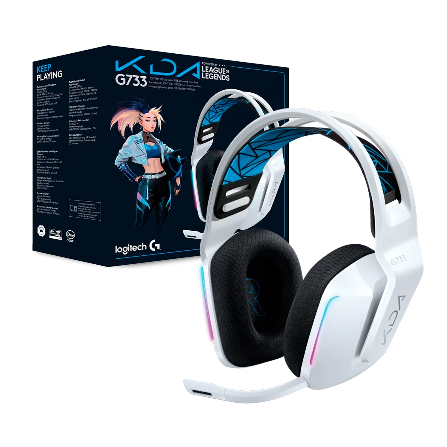 Audifono Gamer Inalambrico Logitech G733 KDA Lightspeed DTS