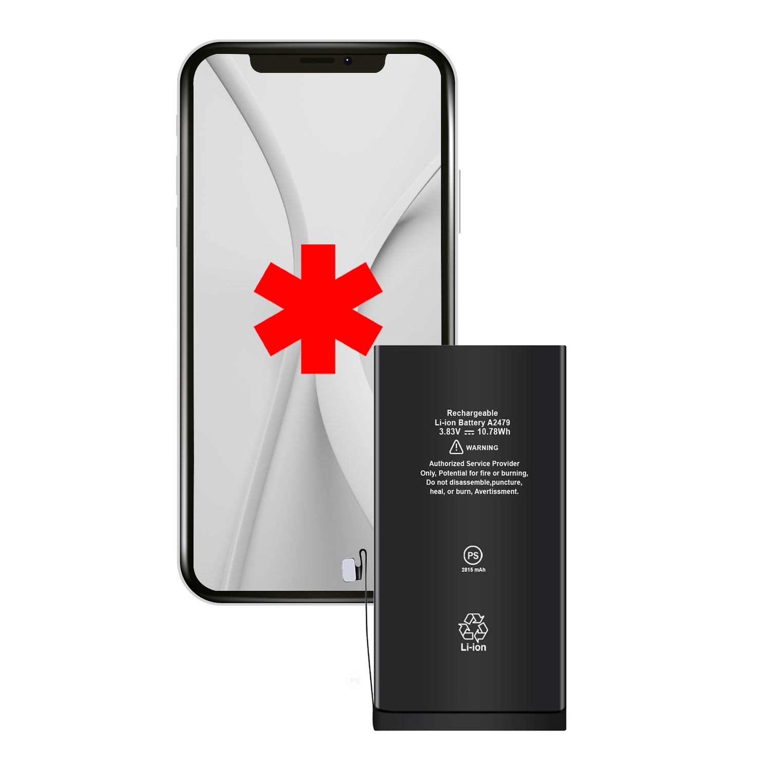 Bateria Compatible con Iphone 12 Pro Capacidad 2815mAh Voltaje 3.83V Maxima Duracion