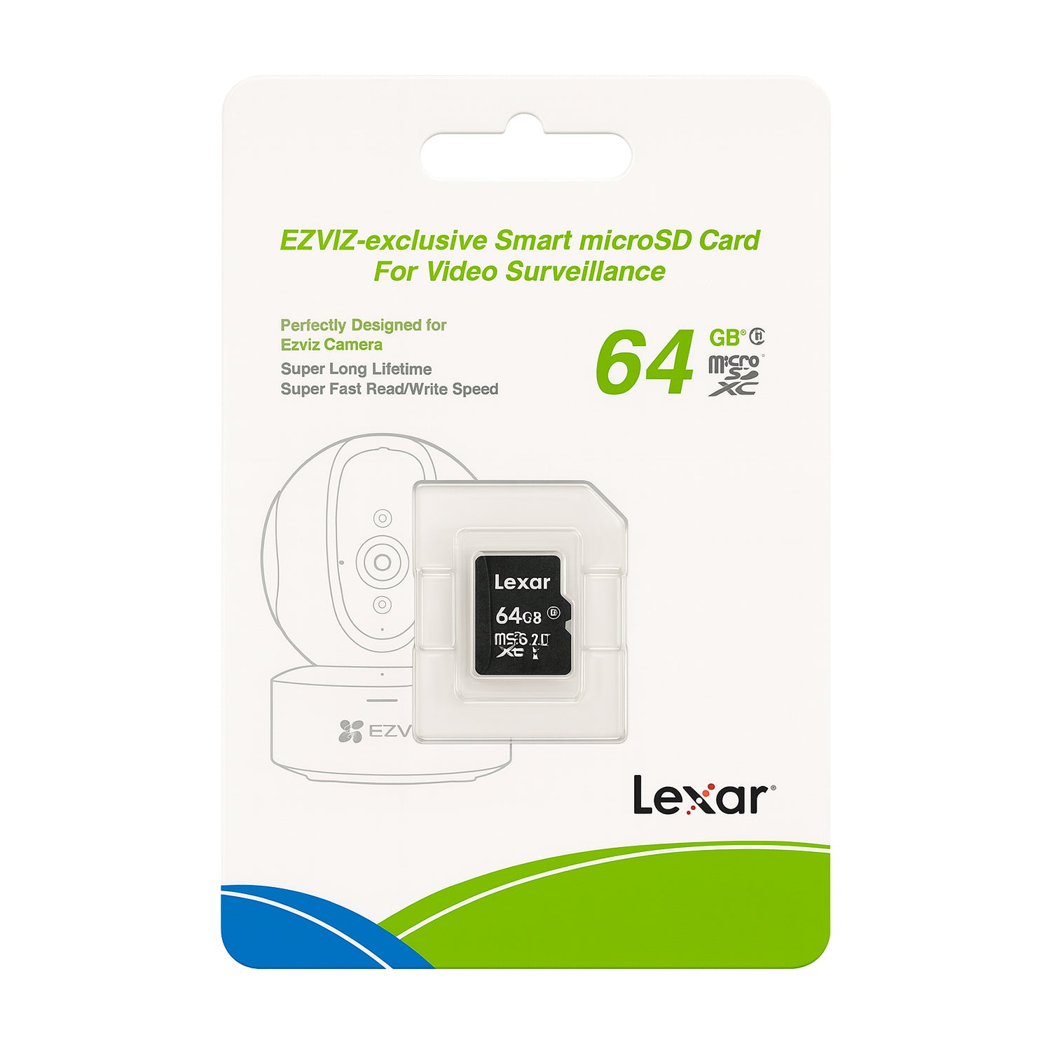Tarjeta de Memoria MicroSD Ezviz 64GB Smart Surveillance C10