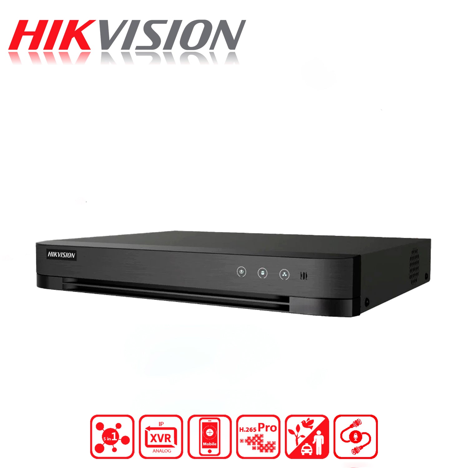 DVR 8 Canales Turbo HD Pentahibrido Hikvision Video Grabador H.265 pro+ AcuSense Max 10 Camaras IP