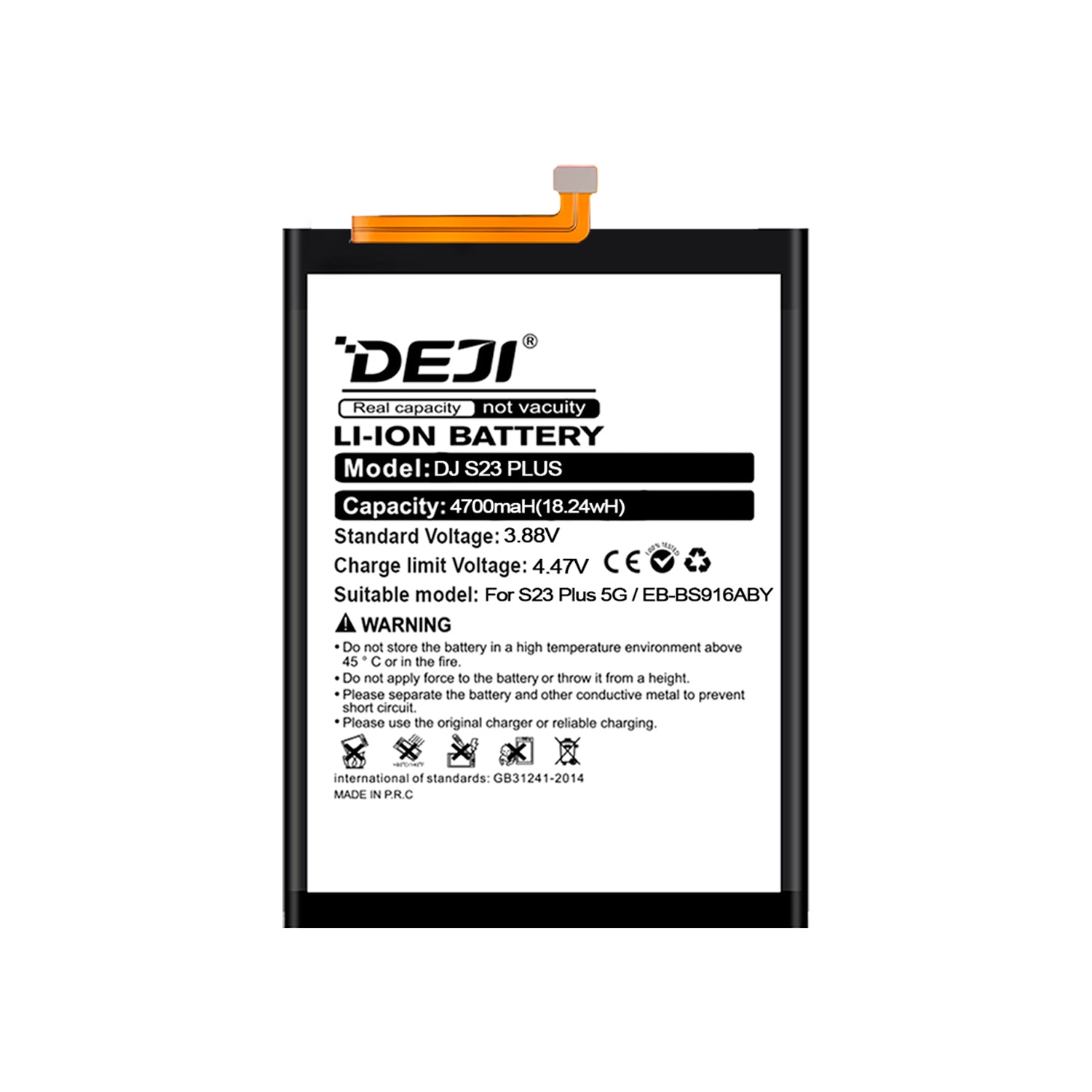 Bateria para Samsung Galaxy S23 Plus 5G DEJI IC Original Capacidad 4700mAh Maxima Duracion