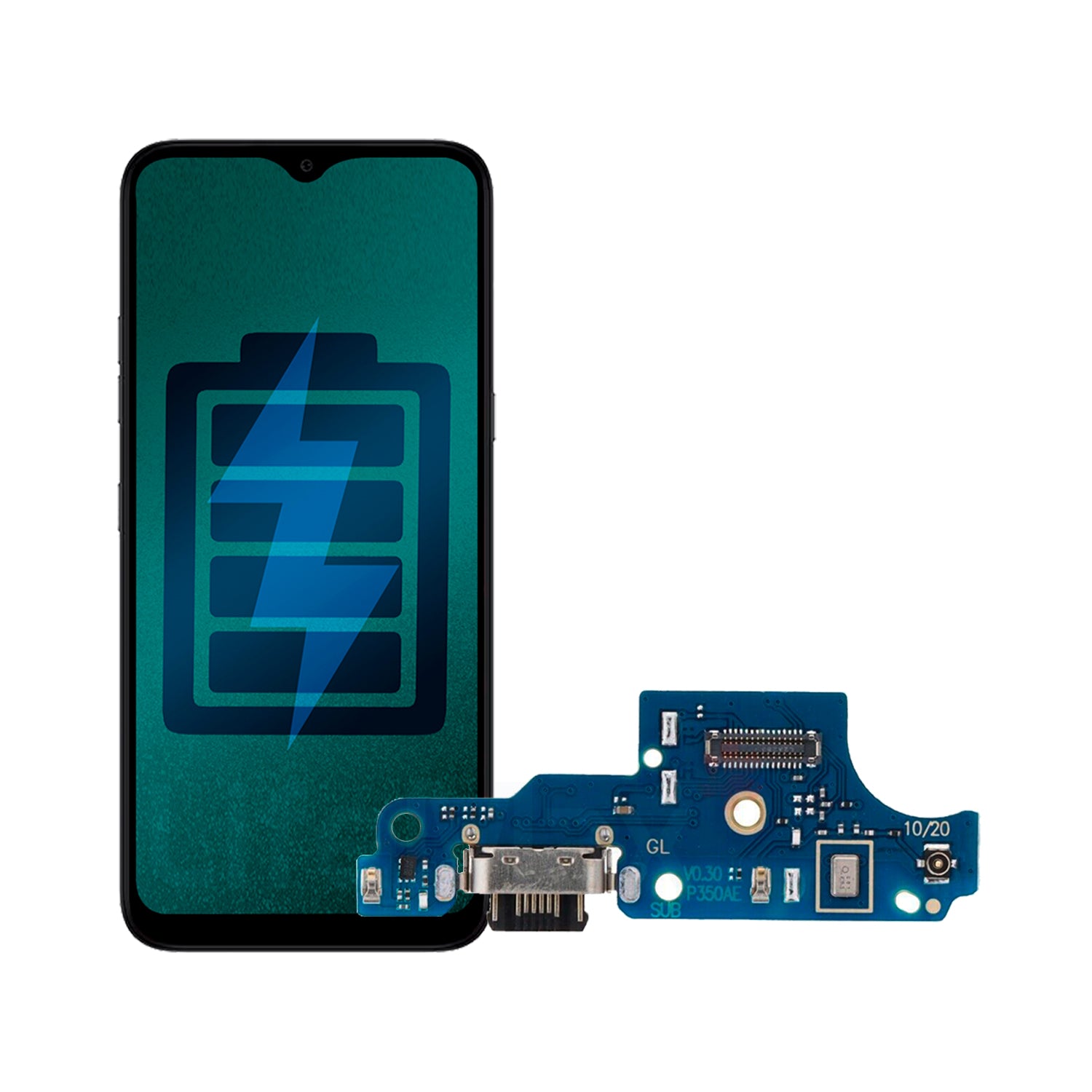 Flex de Carga para Motorola Moto G20 Conector Tipo C