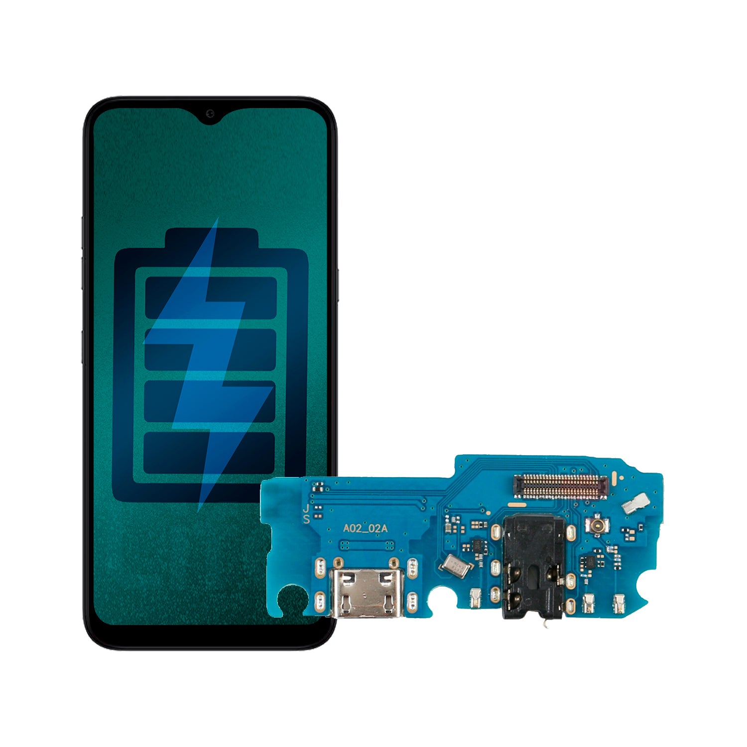 Flex de Carga Compatible con Samsung A02 Conector Micro B