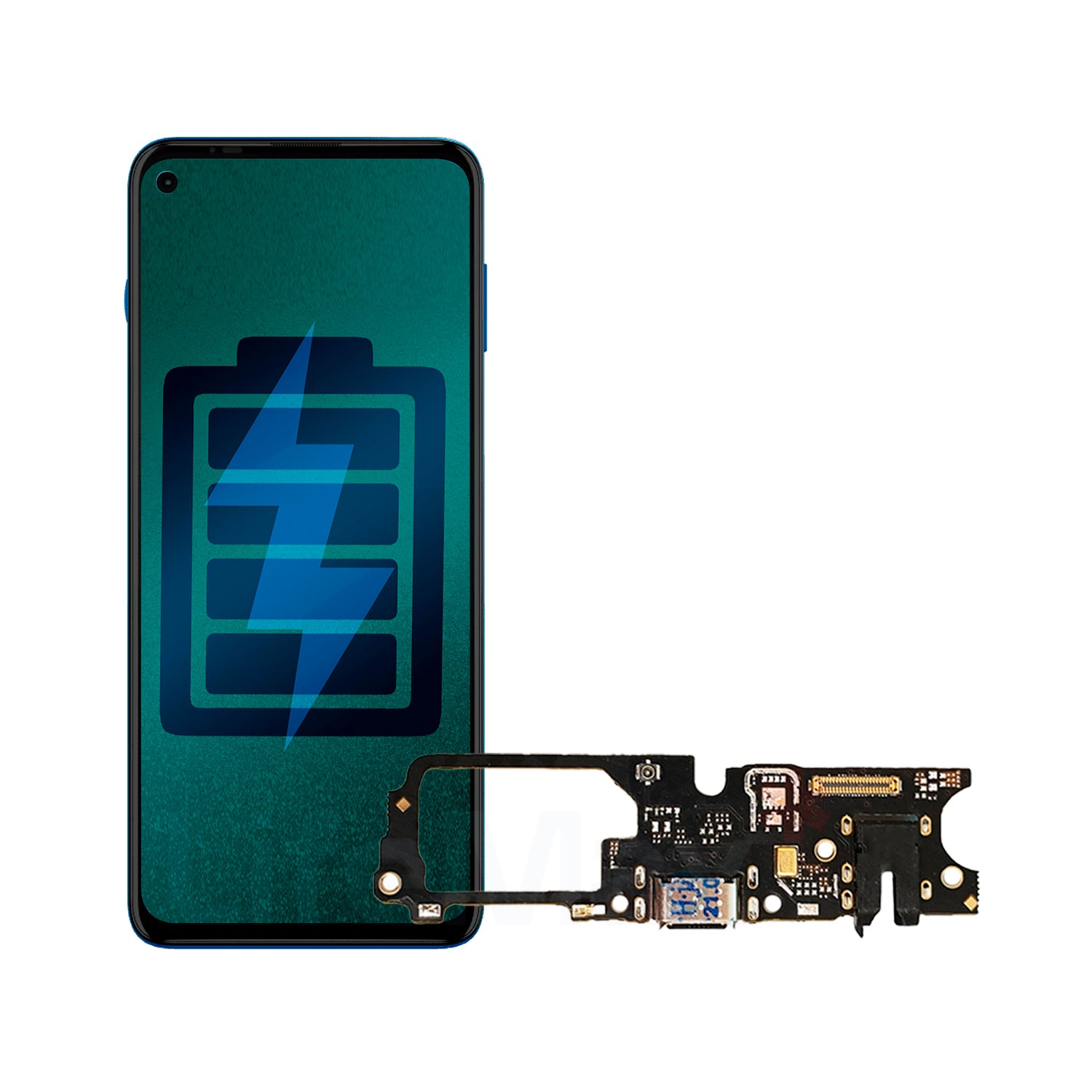 Flex de Carga Compatible con Reno 5 Lite Conector Tipo C