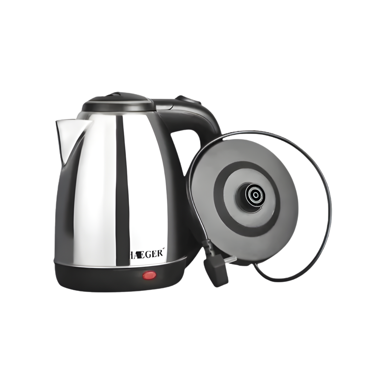 Hervidor Eléctrico Haeger HG-7816 2 Litros Negro y Plateado