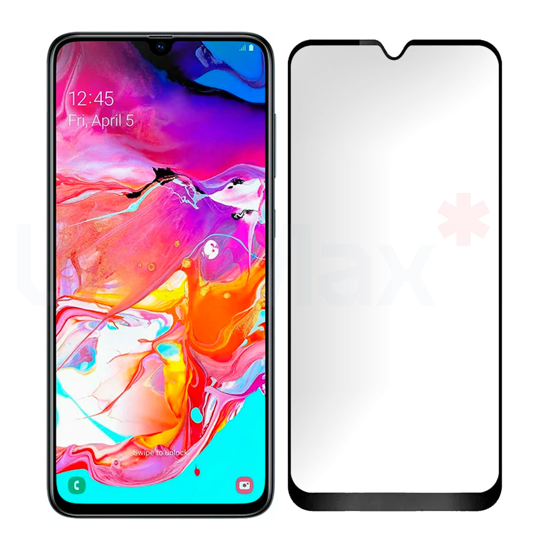 Lamina de Vidrio Templado Completa Resistente Compatible con Samsung Galaxy A70