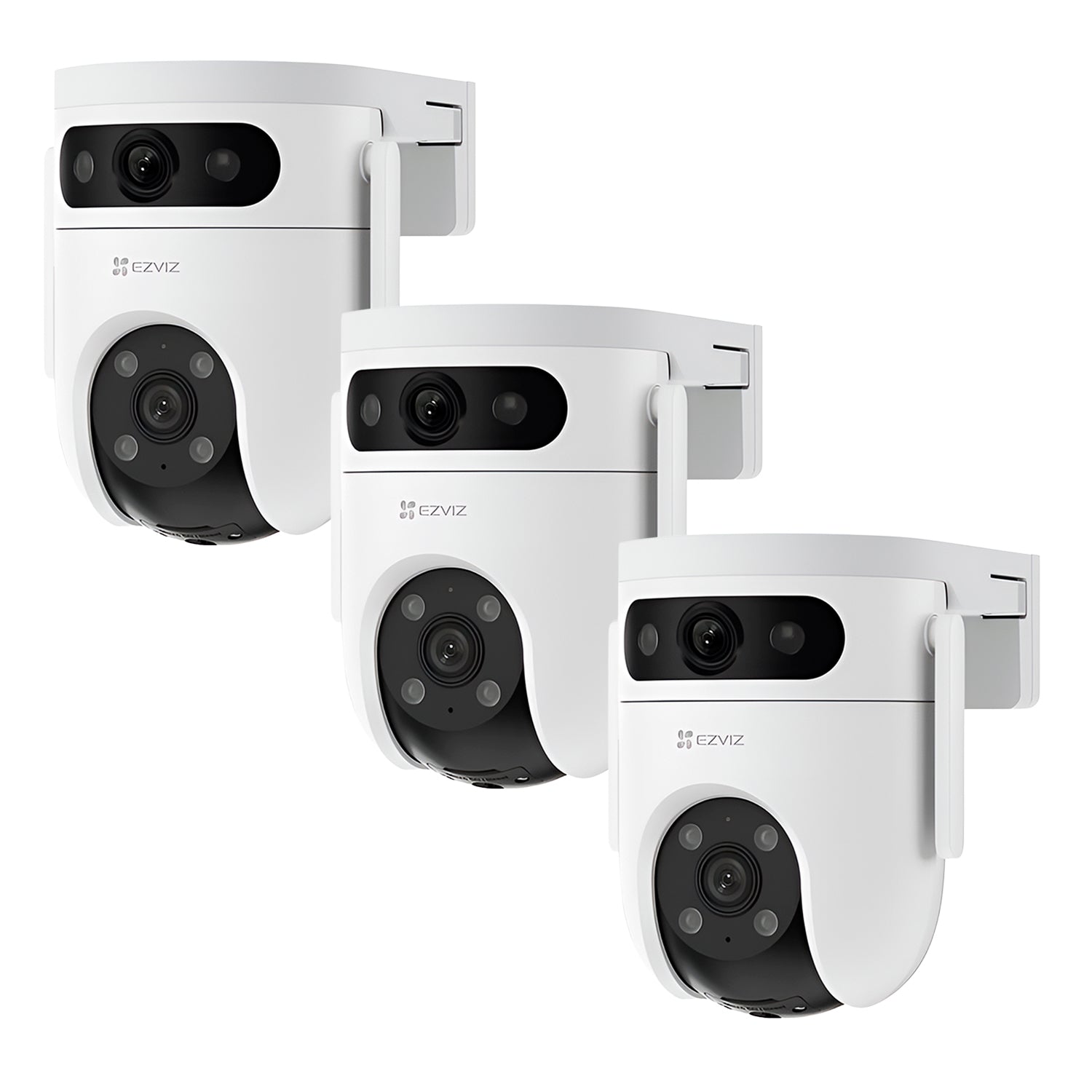 Pack 3 Camaras Wifi IP Ezviz H9C 2K ColorVU IP67 MicroSD