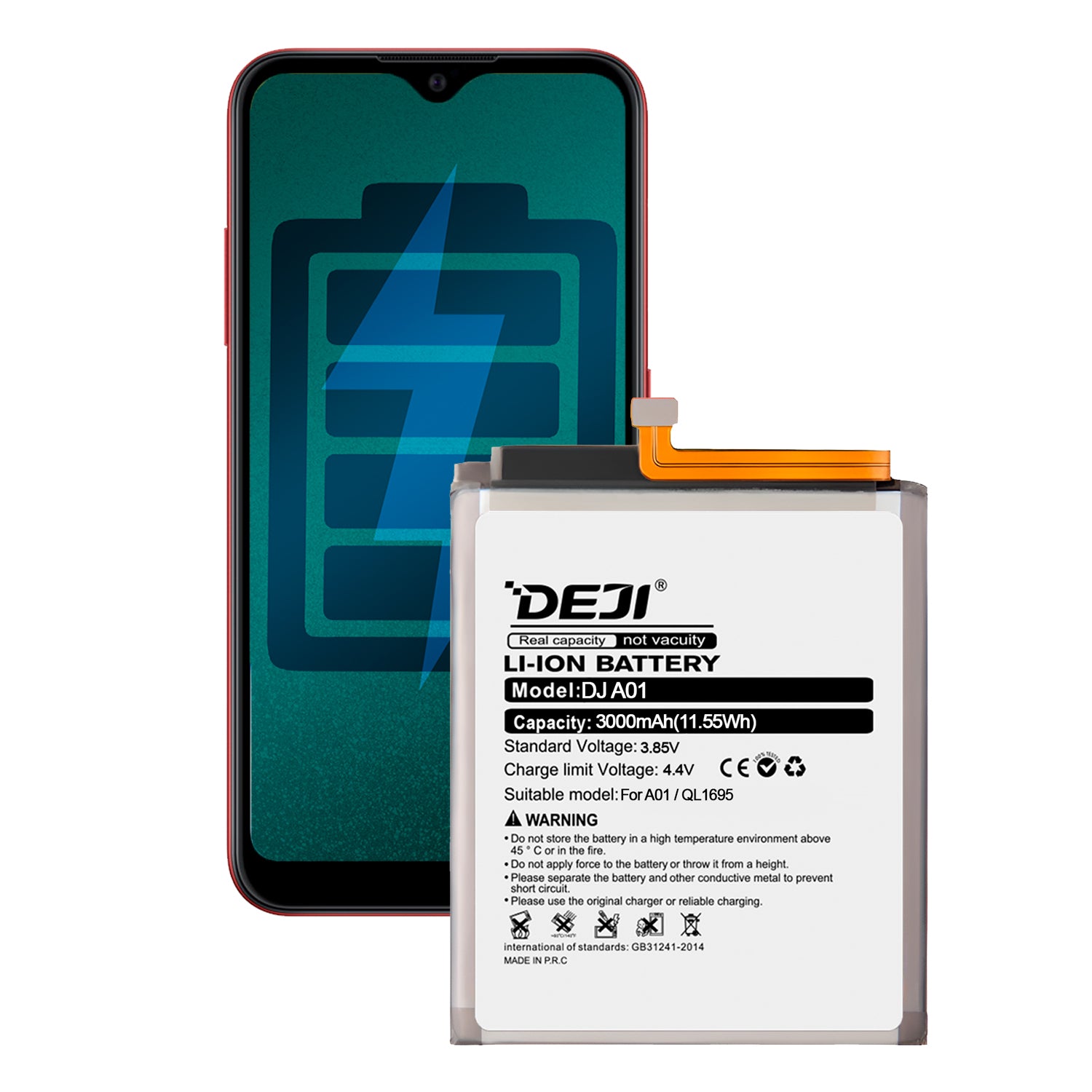 Bateria para Samsung Galaxy A01 DEJI IC Original Capacidad 3000mAh Maxima Duracion