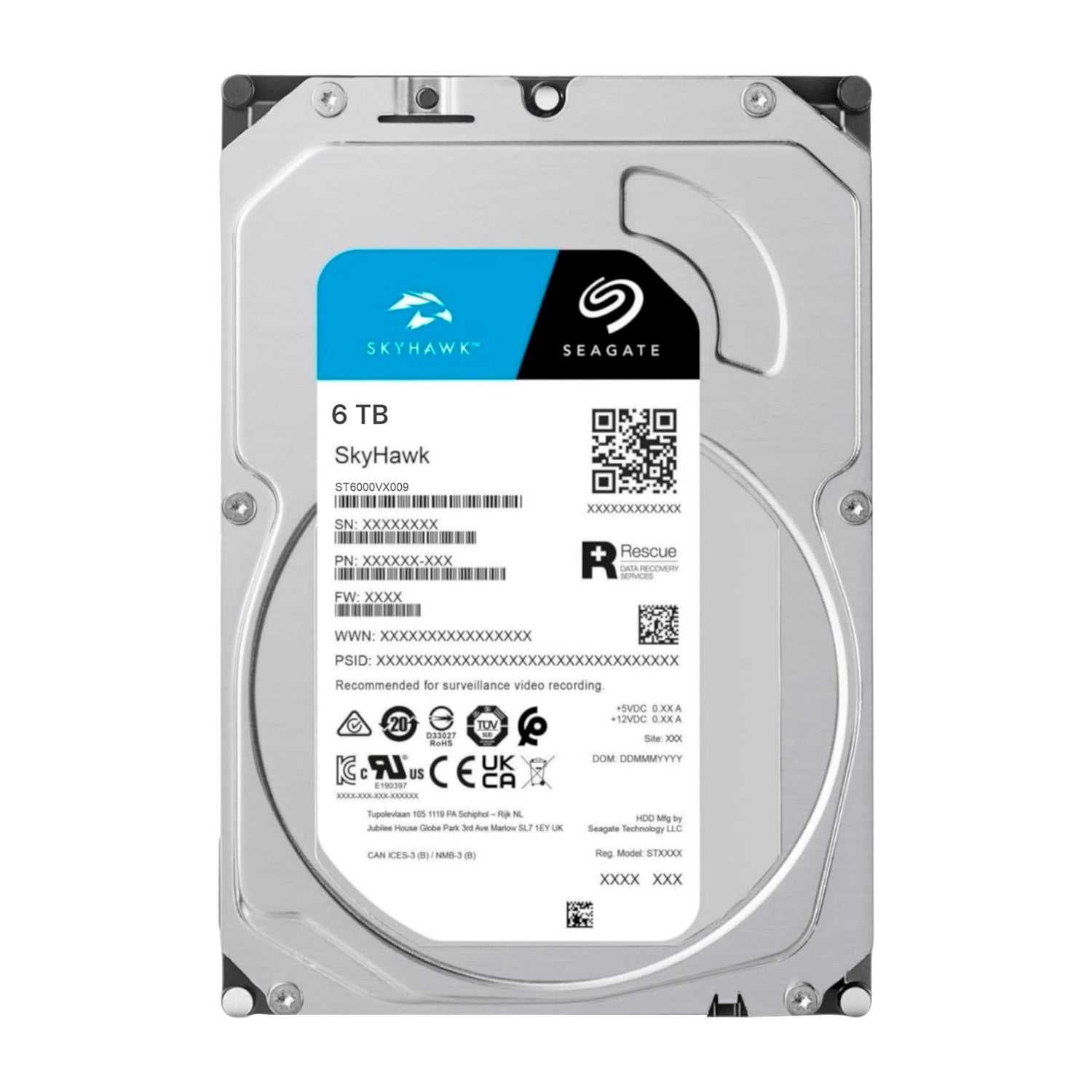Disco Duro Interno Seagate Skyhawk 6TB 3.5 PC/DVR Vigilancia