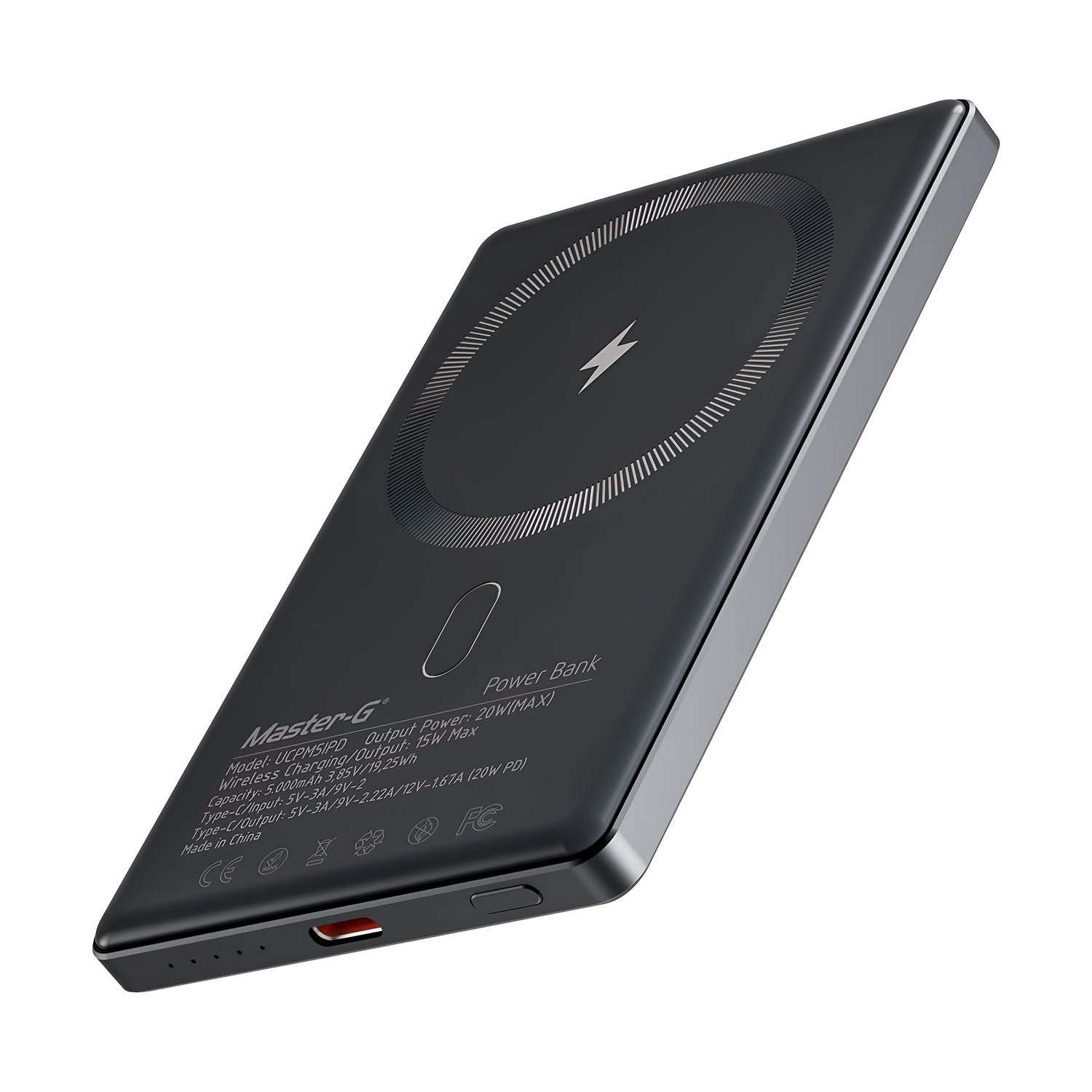 Cargador Portatil Bateria Power Bank Master-G 5.000mAh 20w Magnetico Sense Power Power Delivery