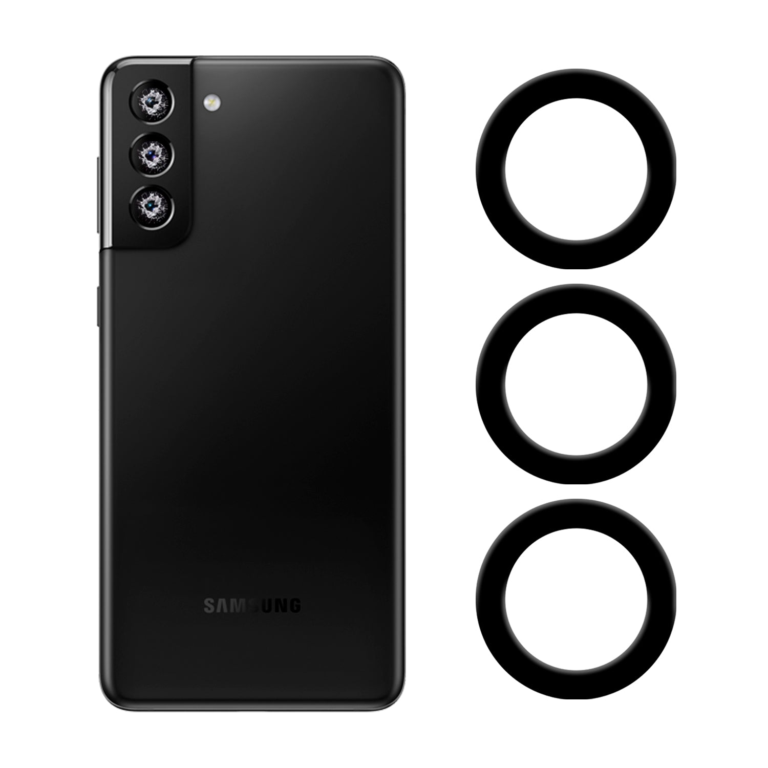 Vidrio de Camara Trasera Compatible con Samsung S21 + Adhesivo