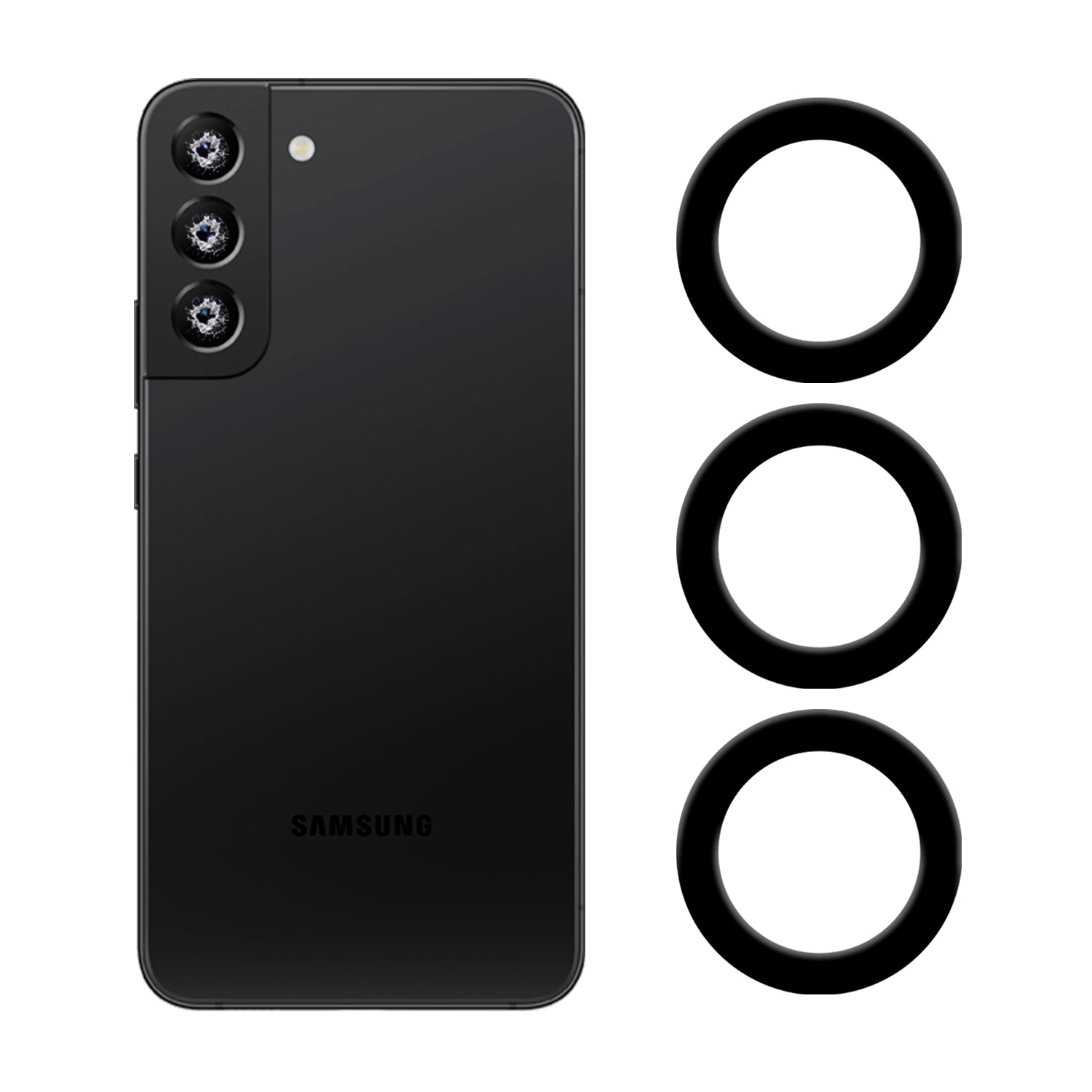 Vidrio de Camara Trasera Compatible con Samsung S22 + Adhesivo