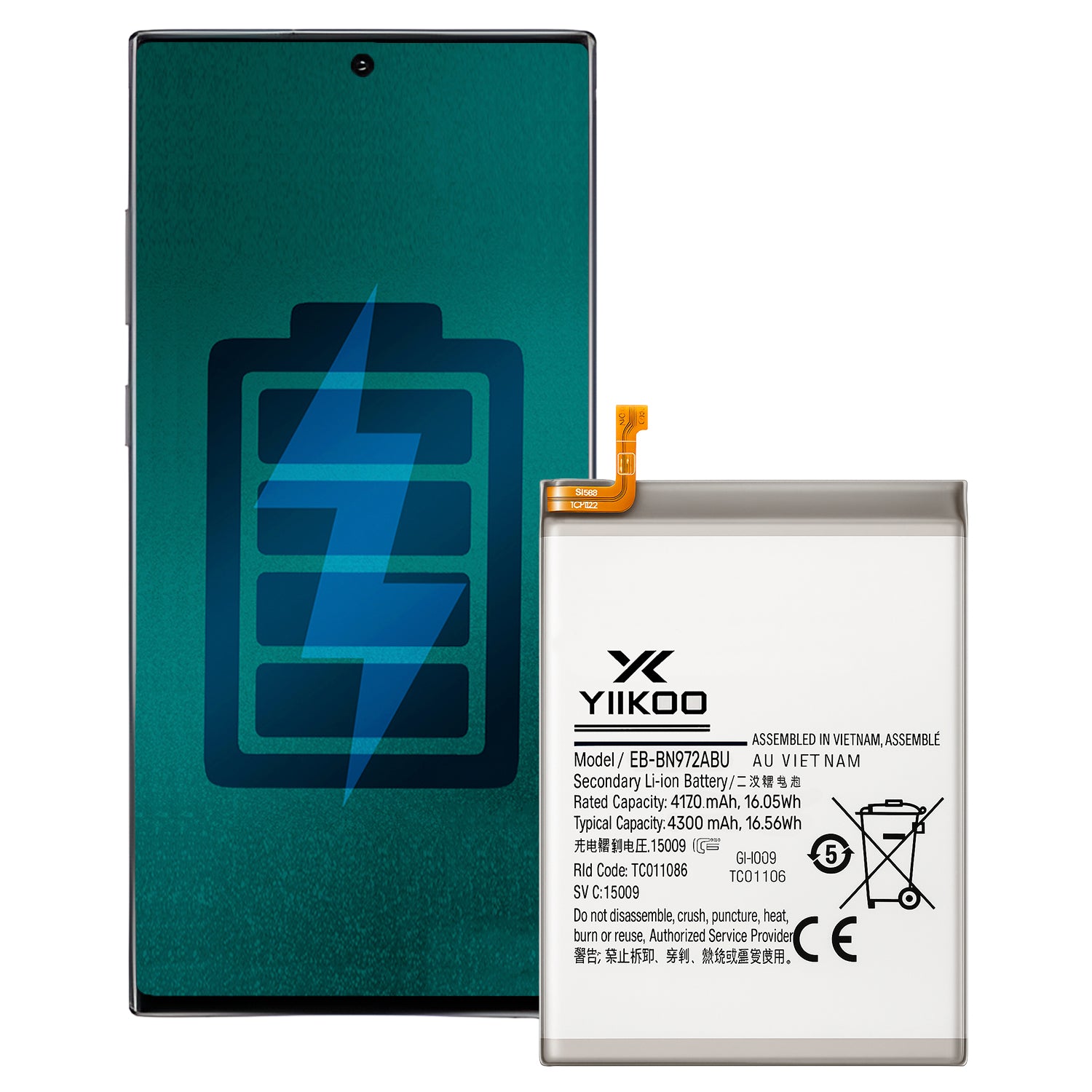 Bateria para Galaxy Note 10Plus YIIKOO Proteccion sobrecarga