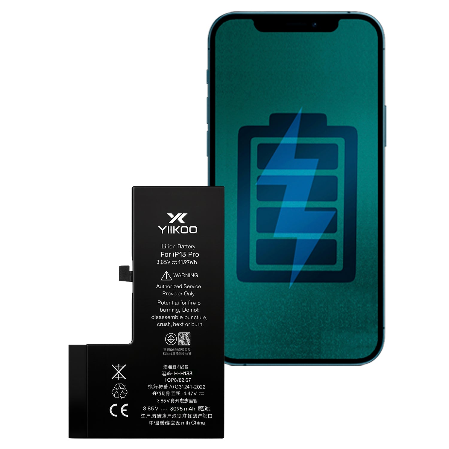 Bateria para iPhone 13 Pro YIIKOO Autoprogramable sin alerta