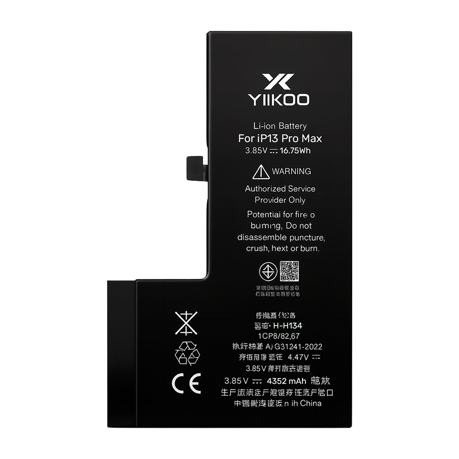 Bateria para iPhone 13 PM YIIKOO Sin Alerta Autoprogramable