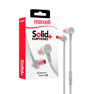 Audifonos SIN-8 Maxell Solid+ Earphones 3.5mm TRRS Handsfree - Mayorista de Tecnología