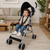 Coche De Paseo Tipo Paragua Plegable Resistente Con Cinturón Y Freno