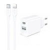 Cargador Usb-C / Usb-A A Cable Lightning 20W 1hora Gar163B
