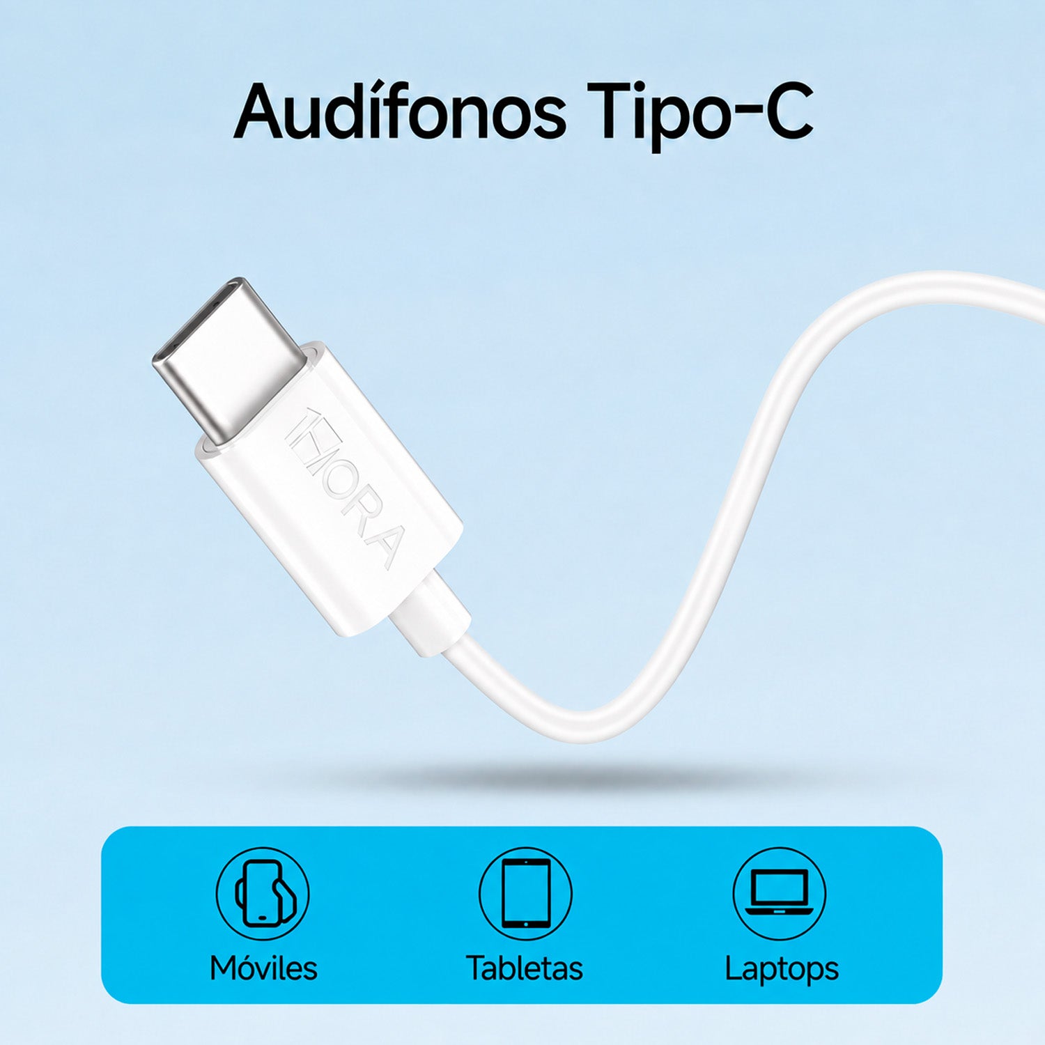 Audífonos 1Hora AUT125 USB-C In Ear Cable 1.2m Micrófono