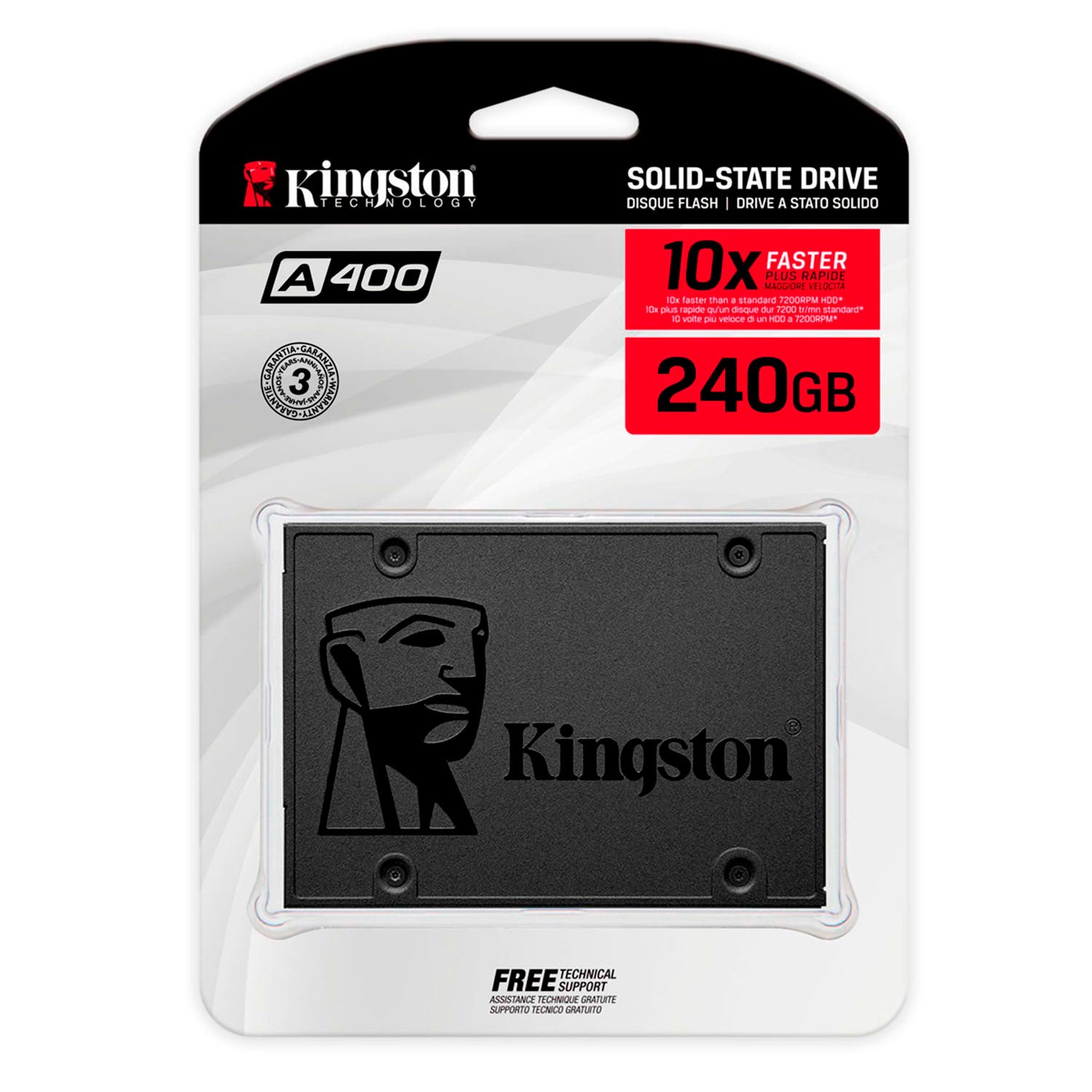 Disco Solido SSD Interno Kingston A400 240gb 6Gb/s 500MB/s - Mayorista de Tecnología