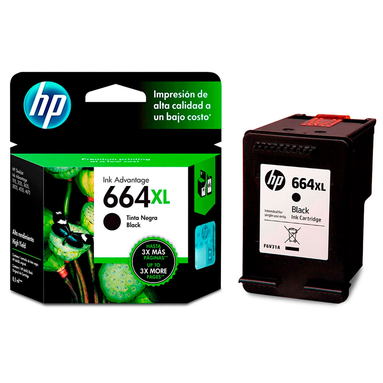 Cartucho De Tinta De Alto Rendimiento Hp 664xl Advantage - LifeMax Distribuidora