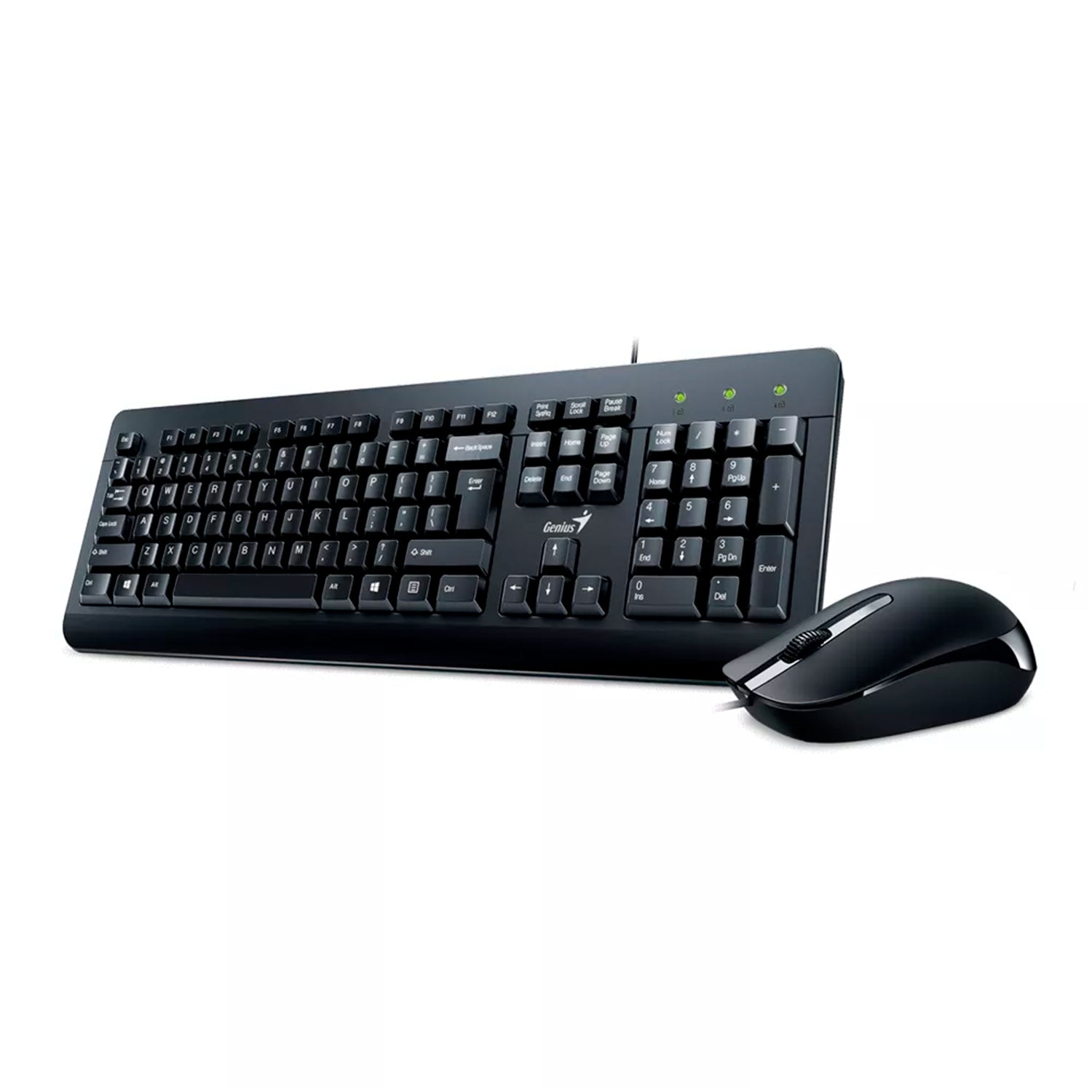 Kit Teclado y Mouse Genius KM-160 USB Ergonomico Antiderrame Sensor Optico 1000dpi Español - Mayorista de Tecnología